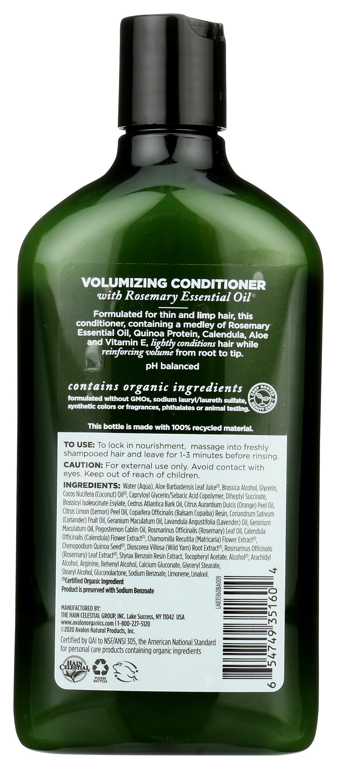 Avalon Organics Volumizing Rosemary Conditioner