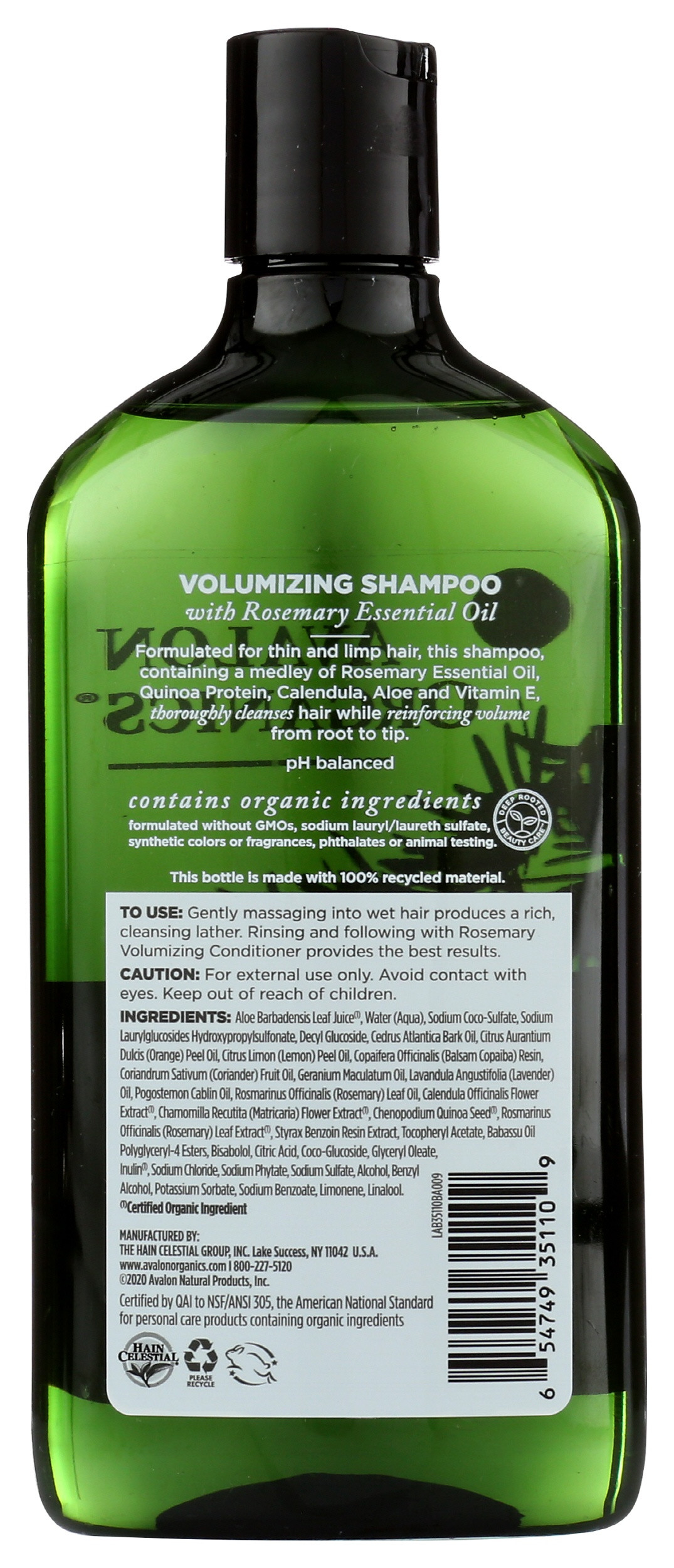 Avalon Organics Volumizing Rosemary Shampoo