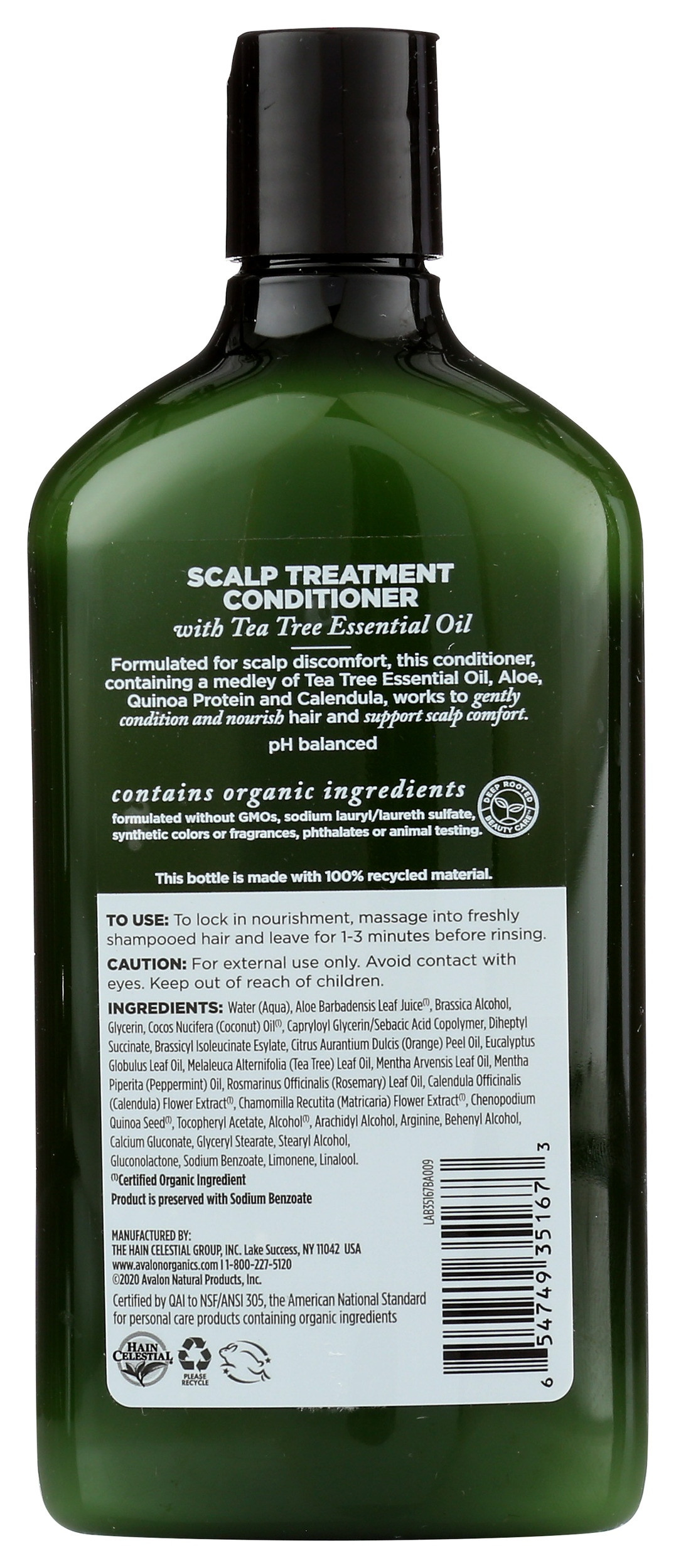 Avalon Organics Scalp Treatment Tea Tree Conditioner