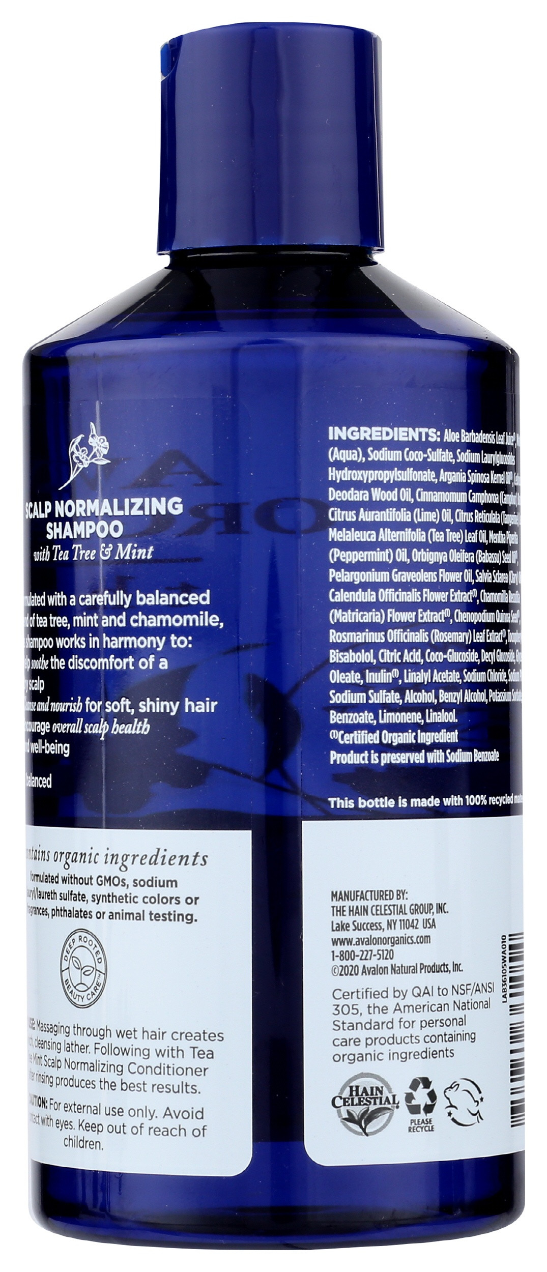 Avalon Organics Scalp Normalizing Tea Tree Mint Shampoo