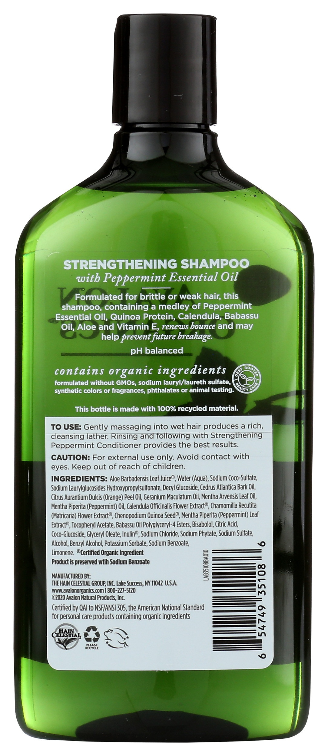 Avalon Organics Strengthening Peppermint Shampoo