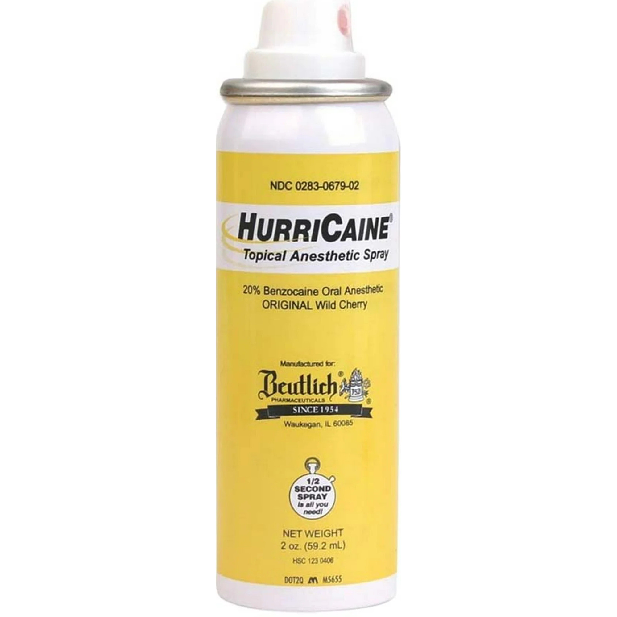 HurriCaine Benzocaine Oral Spray Pain Relief
