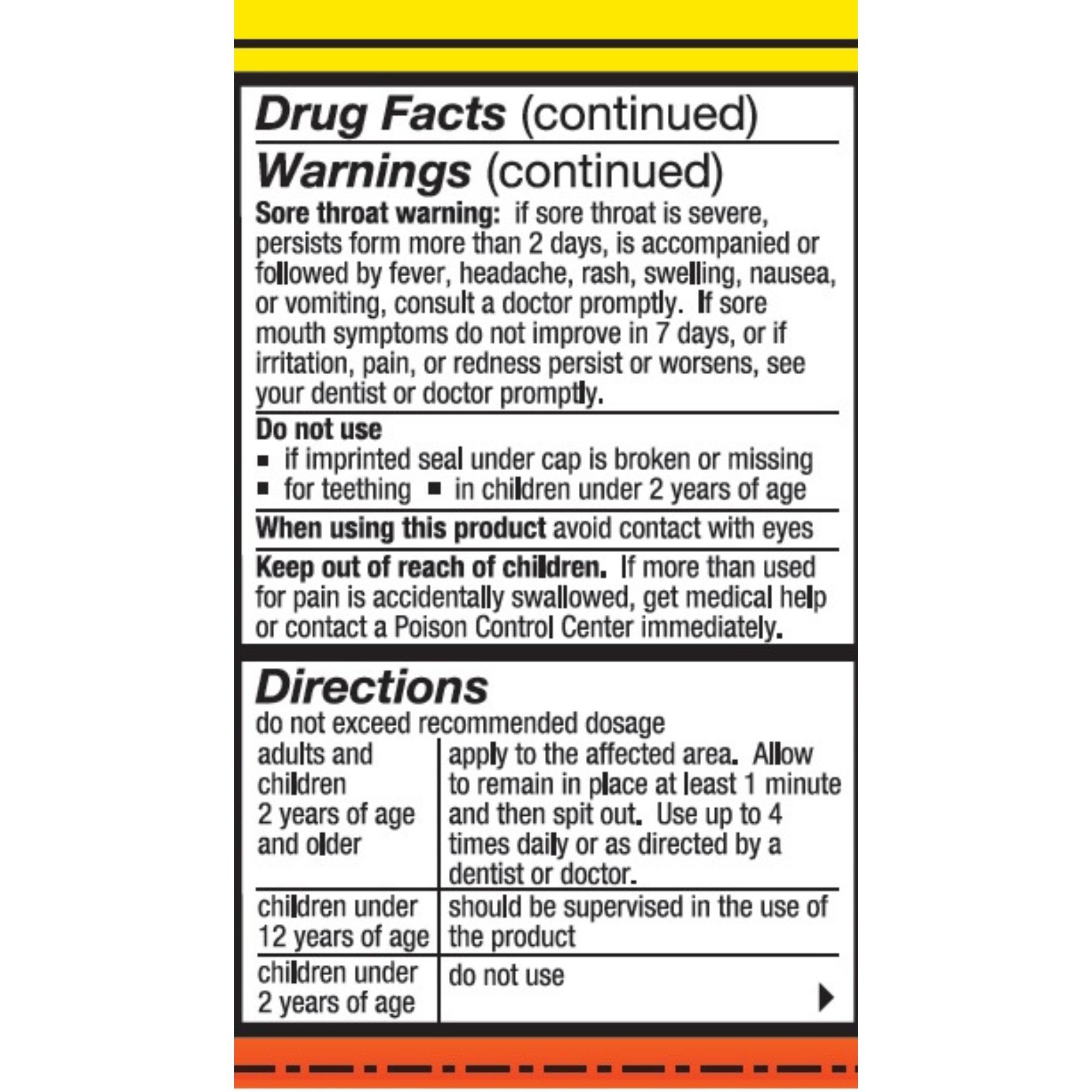 HurriCaine Benzocaine Oral Gel Pain Relief