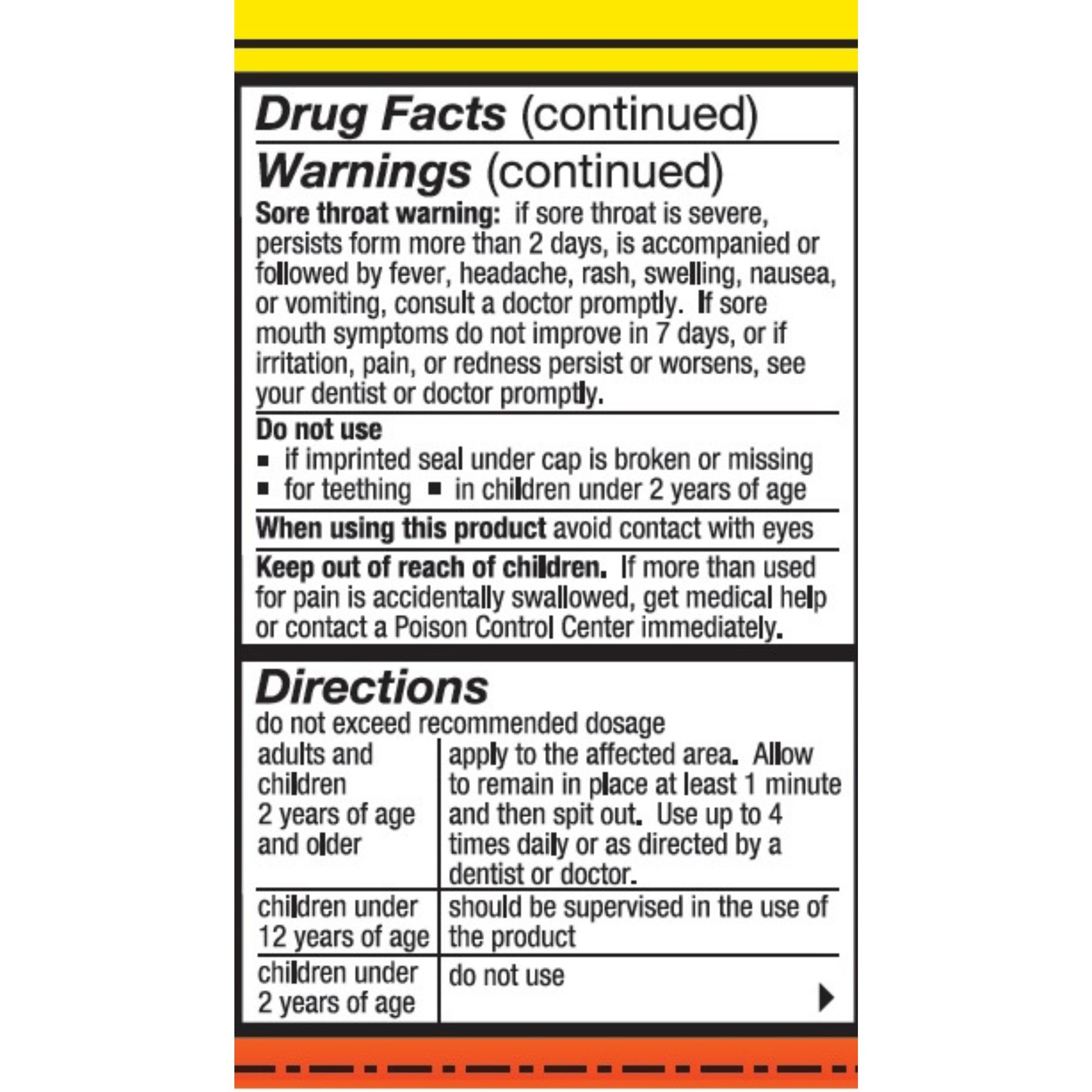 HurriCaine Benzocaine Oral Gel Pain Relief