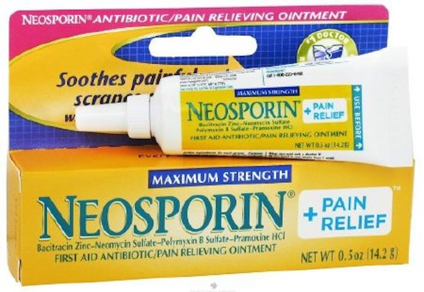 Neosporin First Aid Antibiotic + Pain Relief Ointment, Maximum Strength
