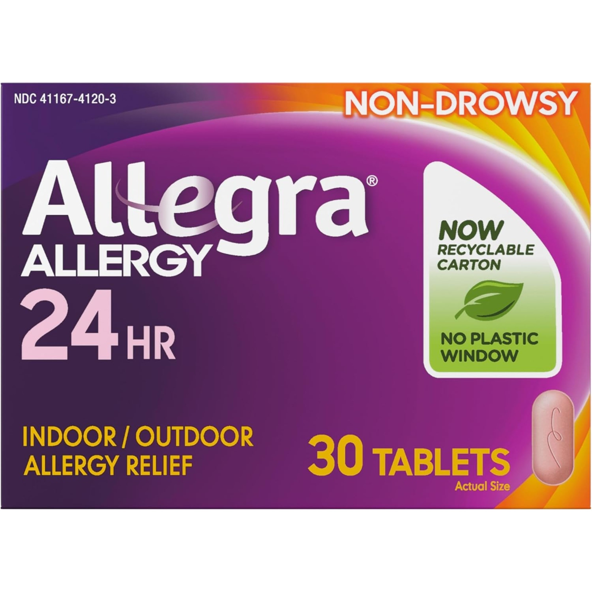 Allegra Fexofenadine HCl Allergy Relief, 180 mg Strength