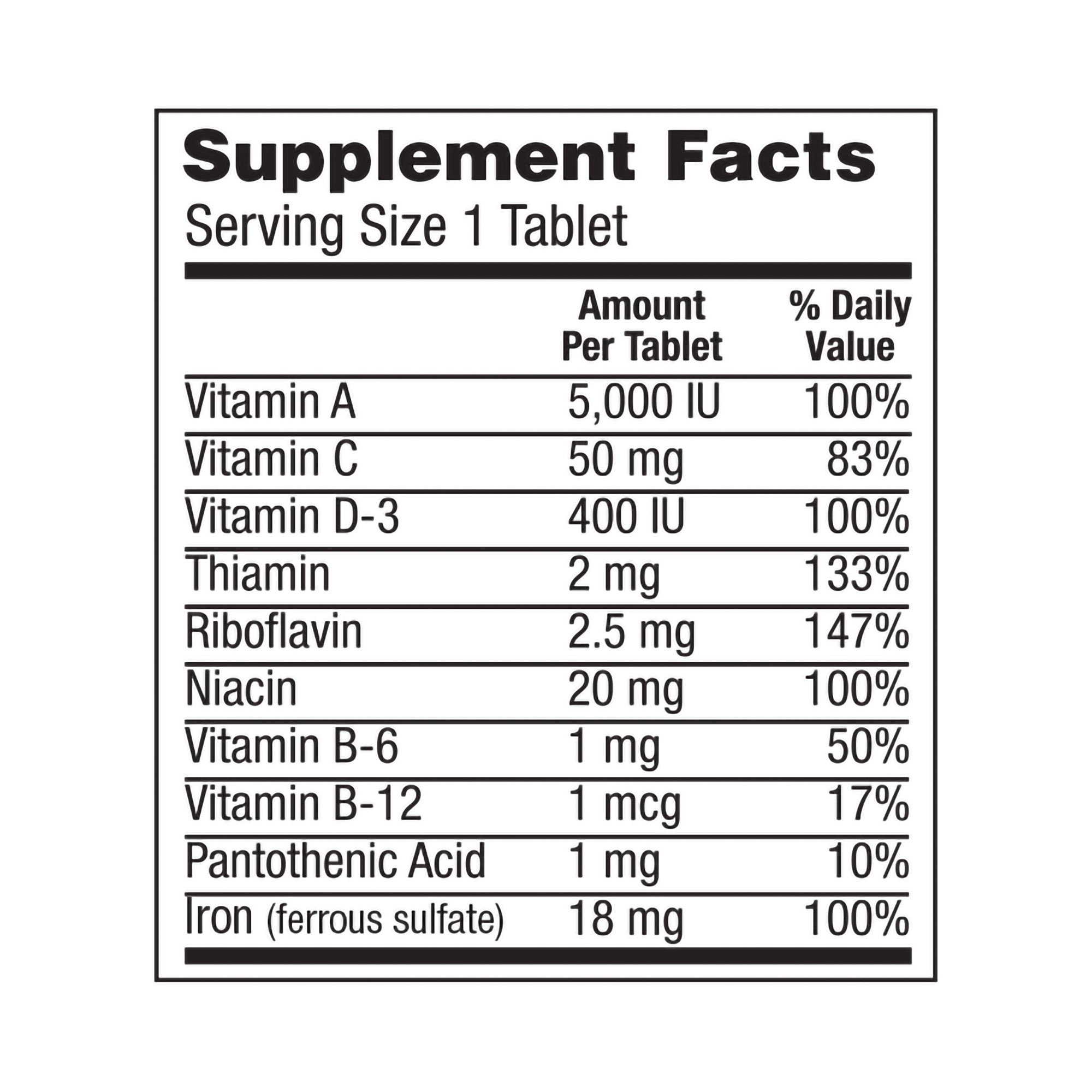 Geri-Care One-Daily Multivitamin Supplement with Iron