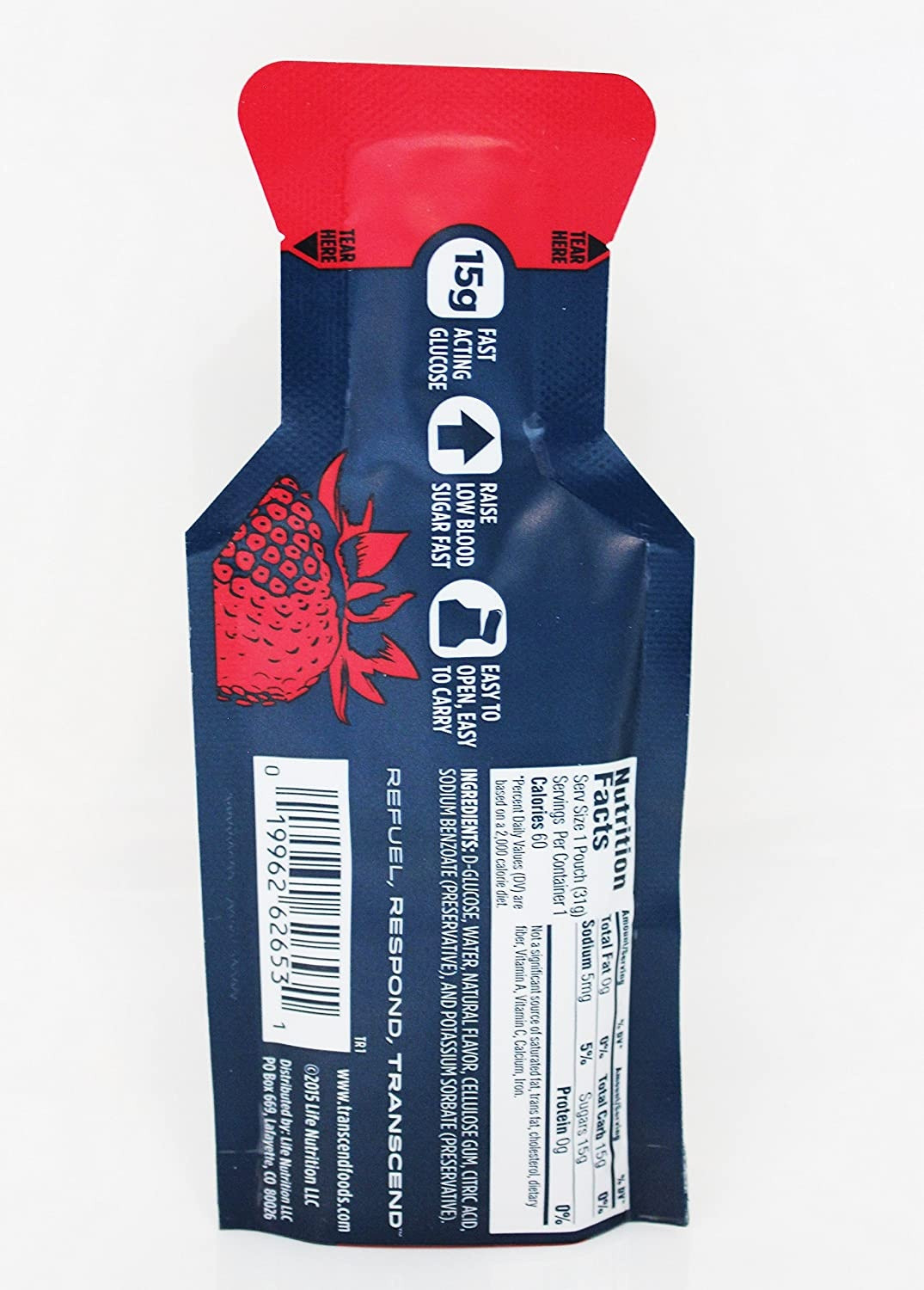 Transcend Glucose Supplement, Strawberry Flavor