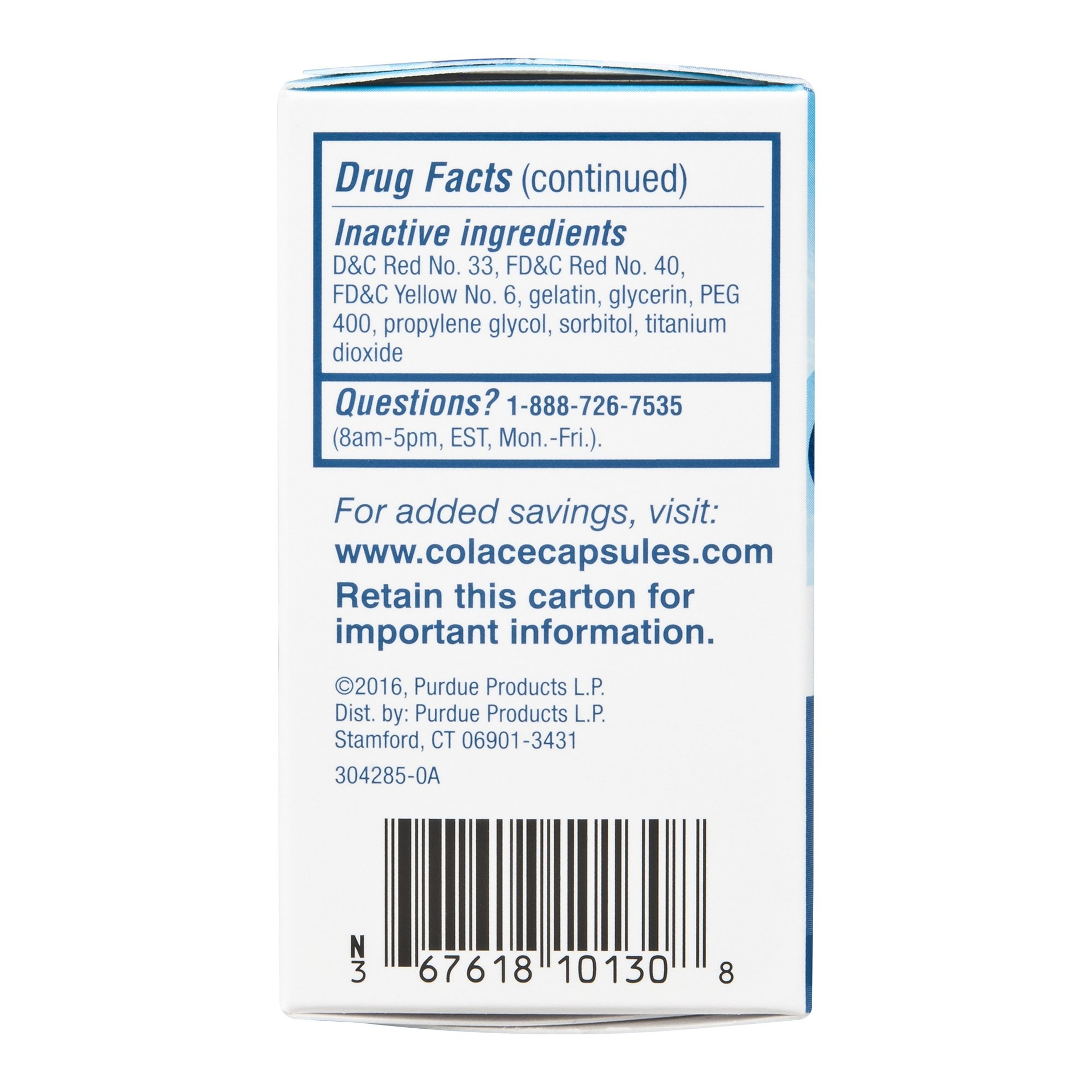 Colace Docusate Sodium Regular Strength Stool Softener
