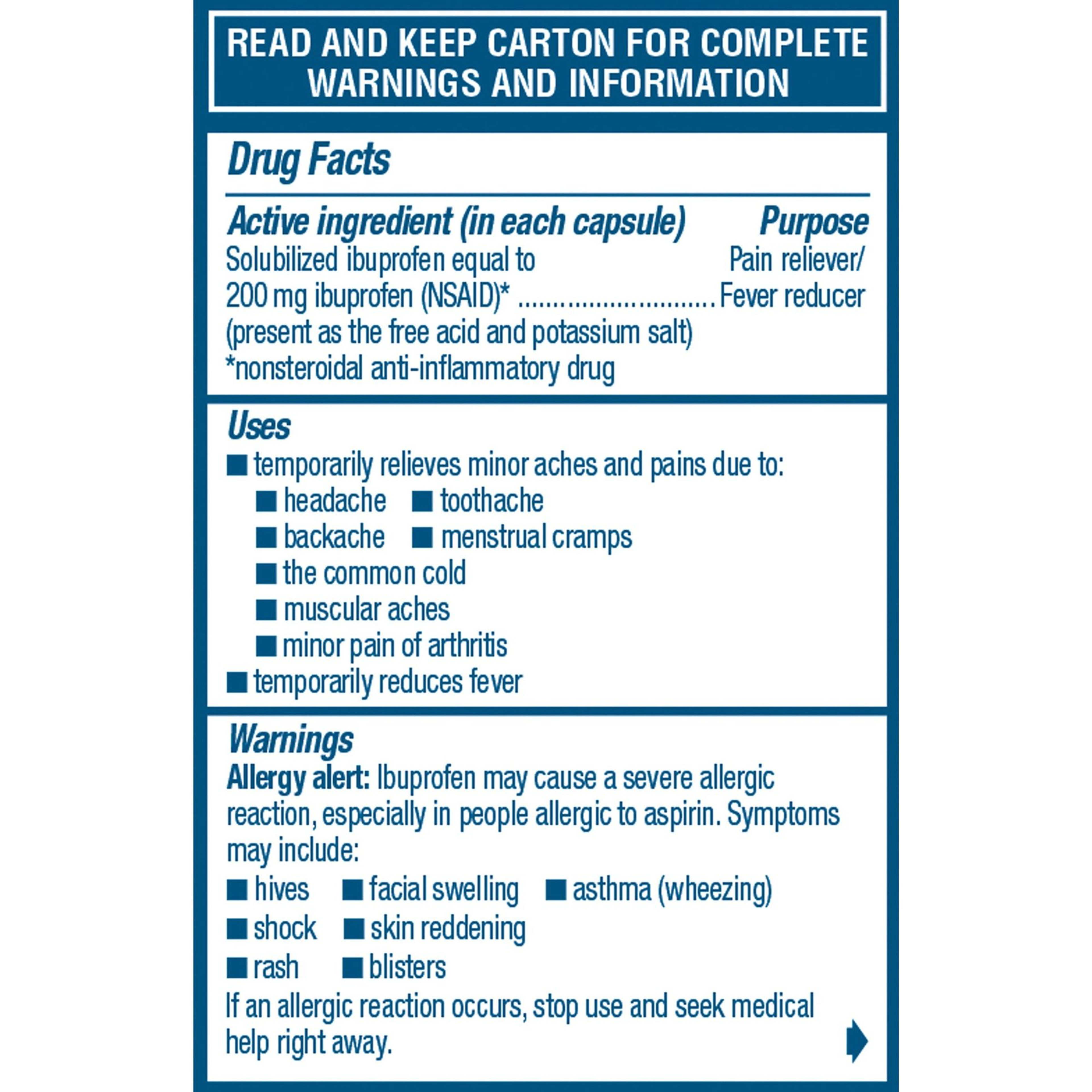 Advil Liqui-Gels Pain Reliever and Fever Reducer
