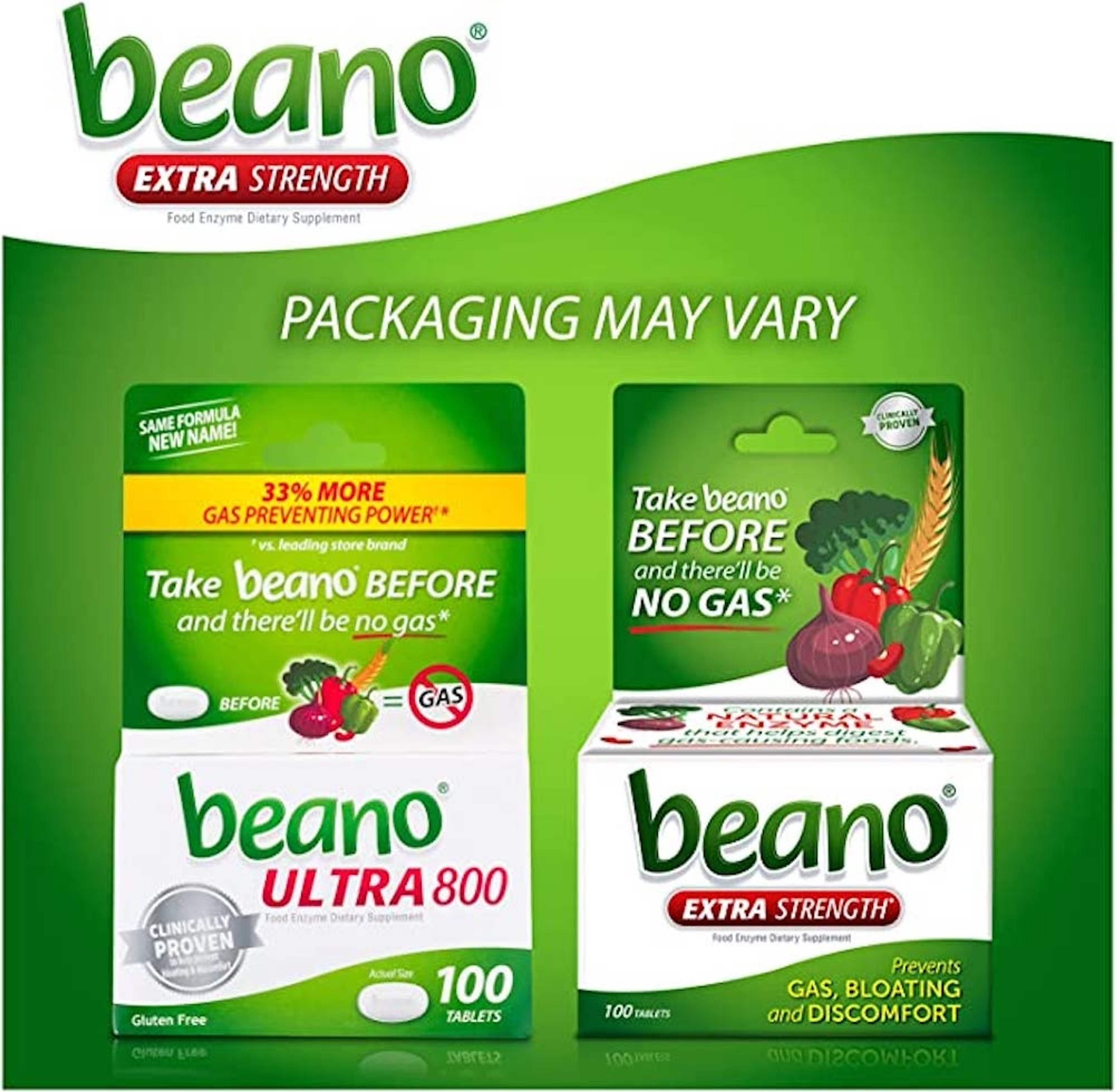 Beano Ultra 800, Gas Prevention and Digestive Enzyme Supplement