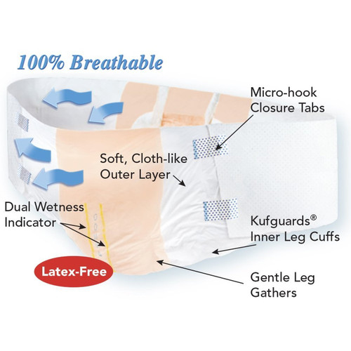 Tranquility Bariatric Disposable Briefs with Tabs, Maximum Carewell