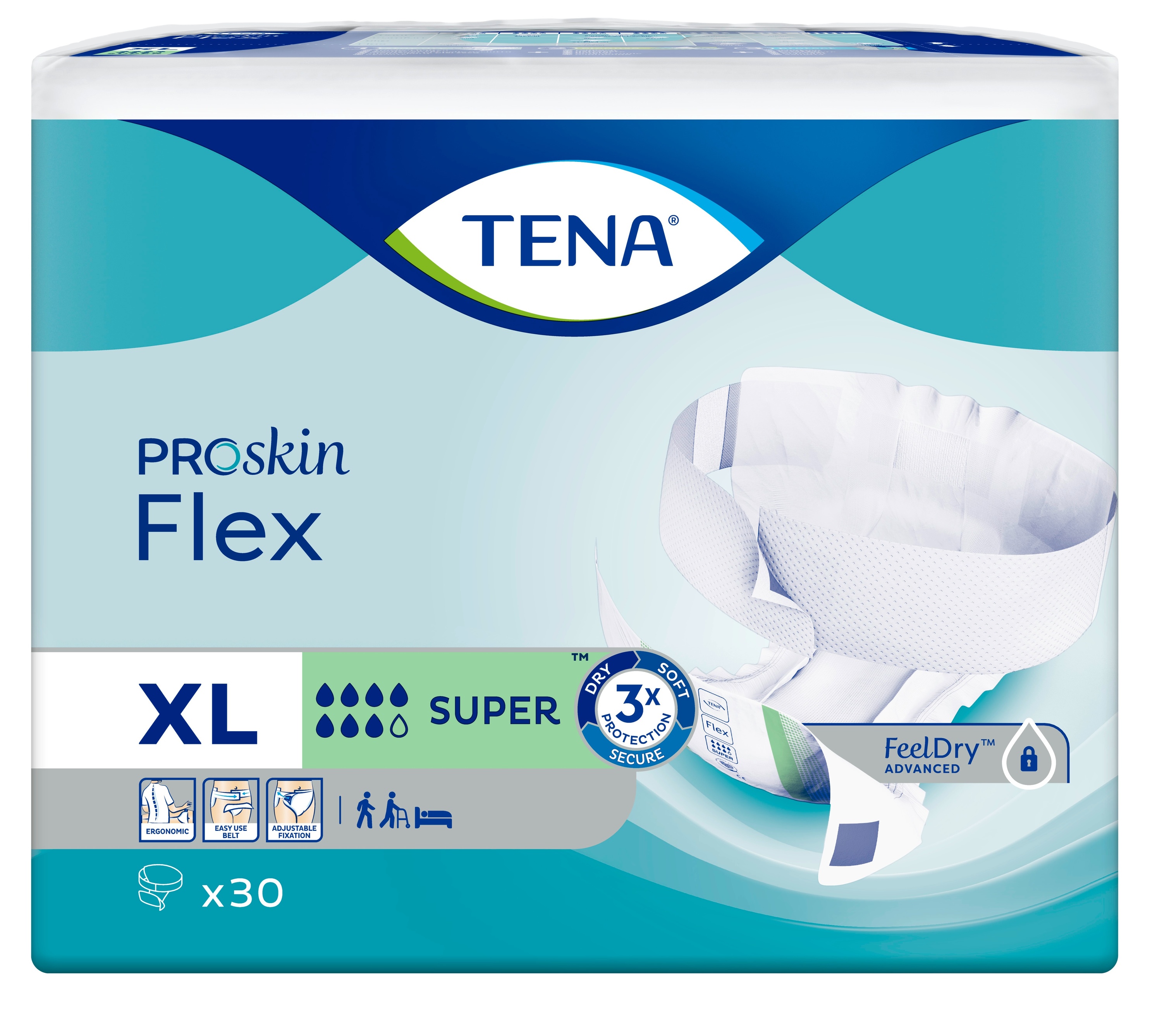 TENA PROskin FlexS SUPER 30枚7袋aplem423様用 TENA ProSkin Flex Super Adult Diapers, Maximum Absorbency
