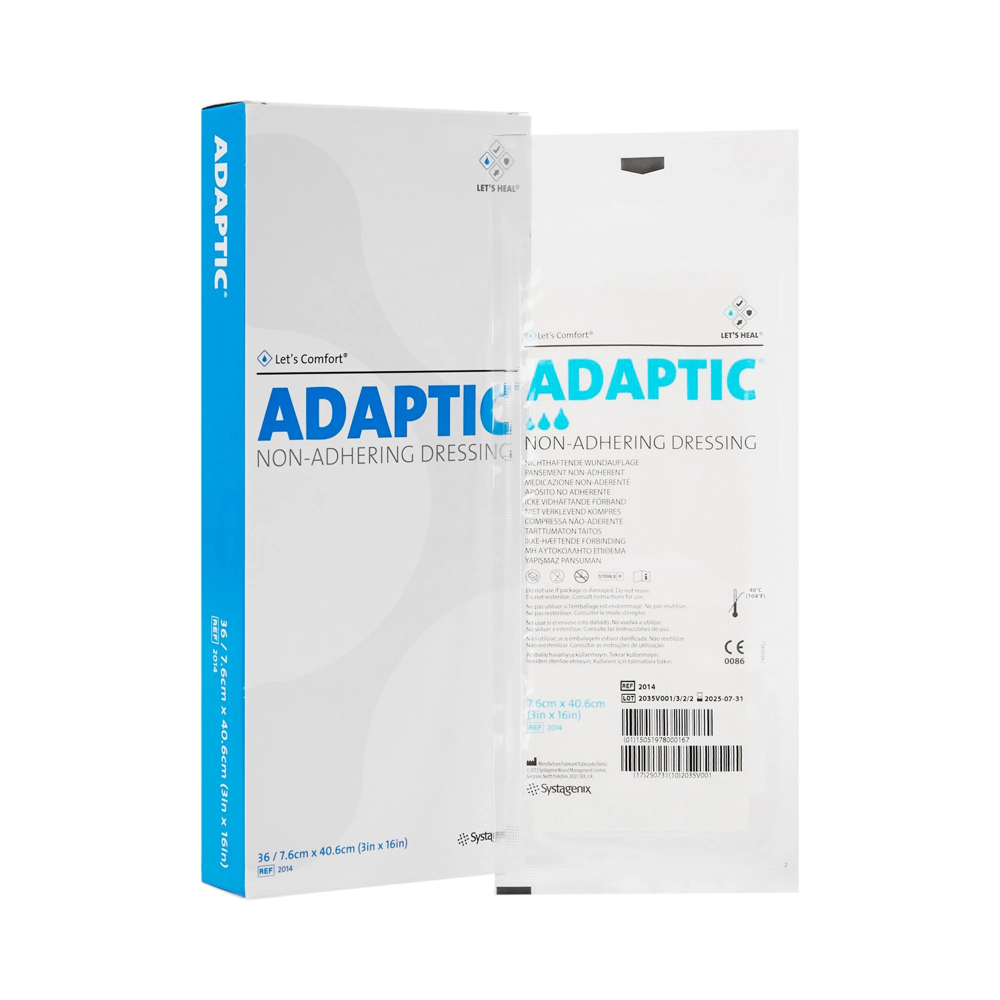 Adaptic Non-Adhering Dressing, 3 X 16