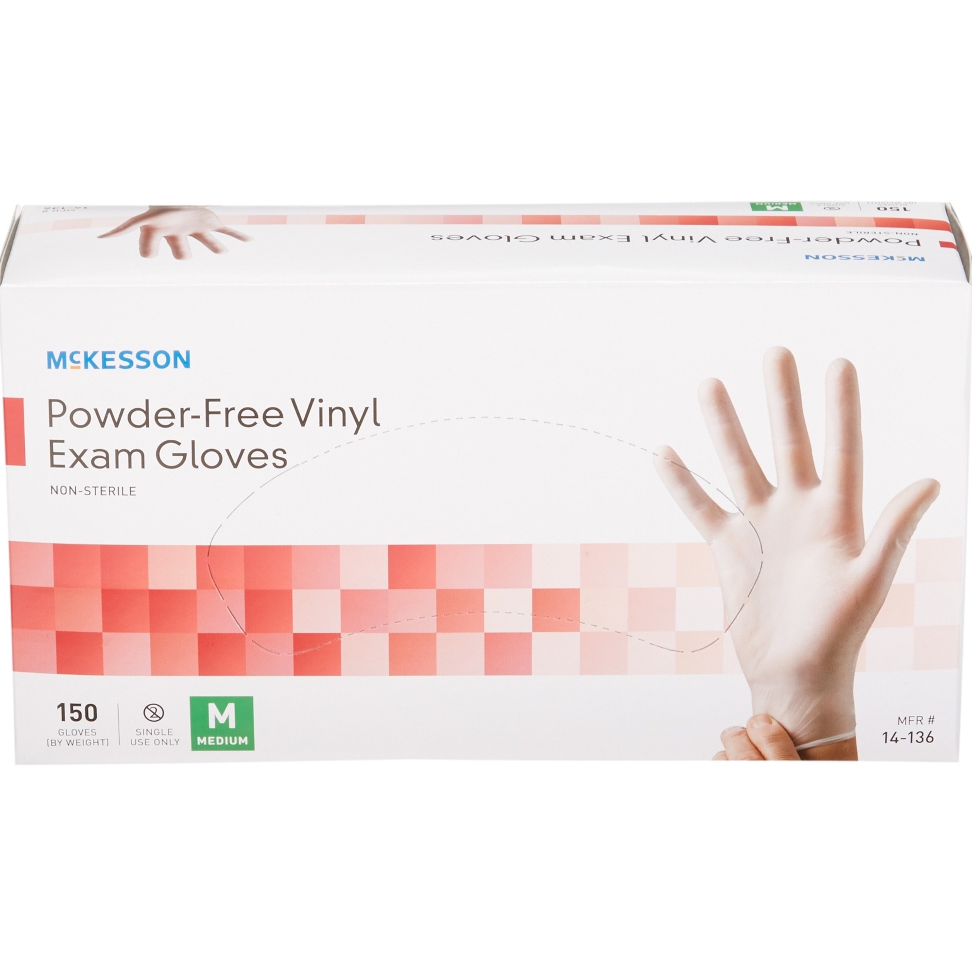McKesson Vinyl Powder-Free Exam Gloves | Shop at Carewell