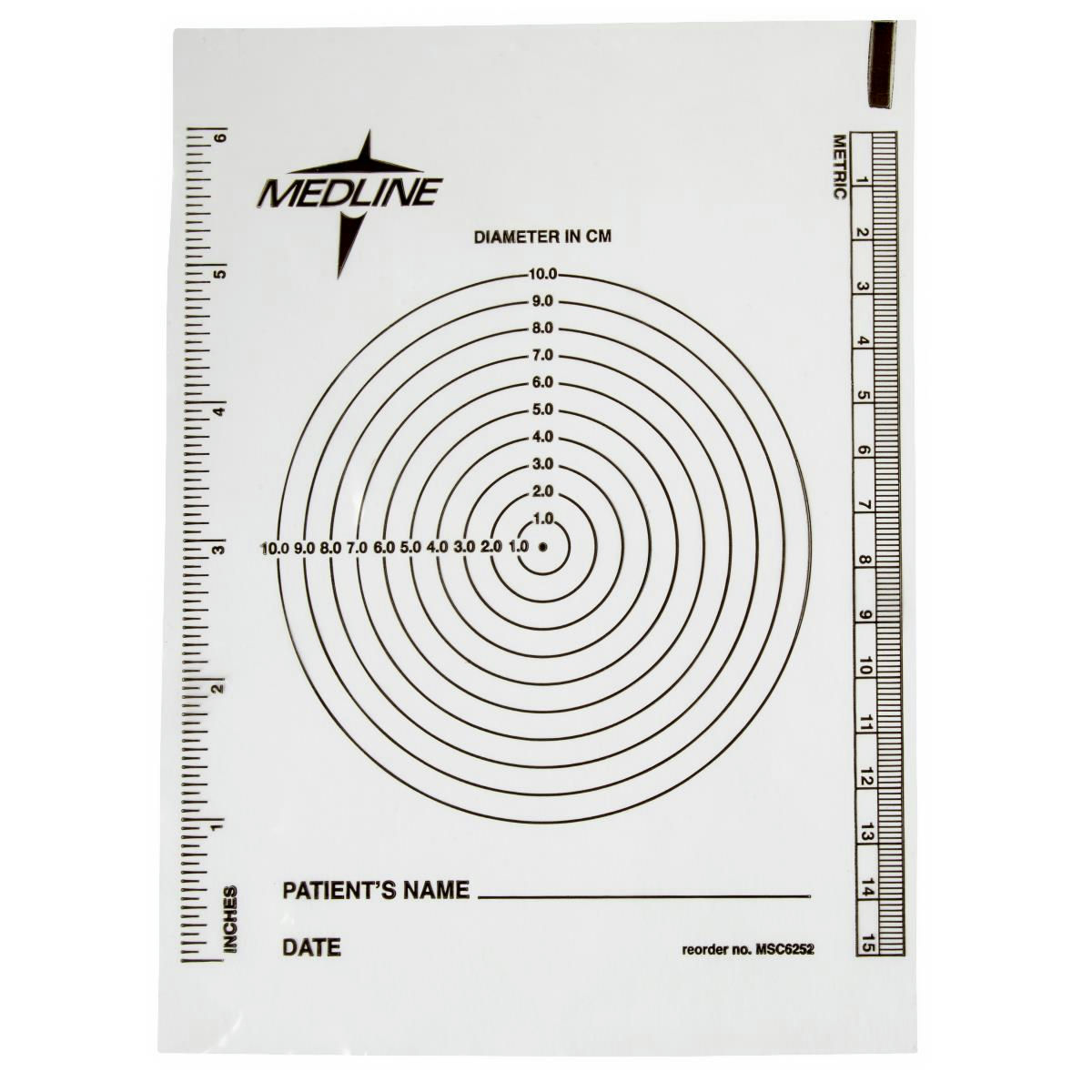 Measuring Ruler For Surgery Medline Bullseye Plastic Wound Ruler | Shop at Carewell