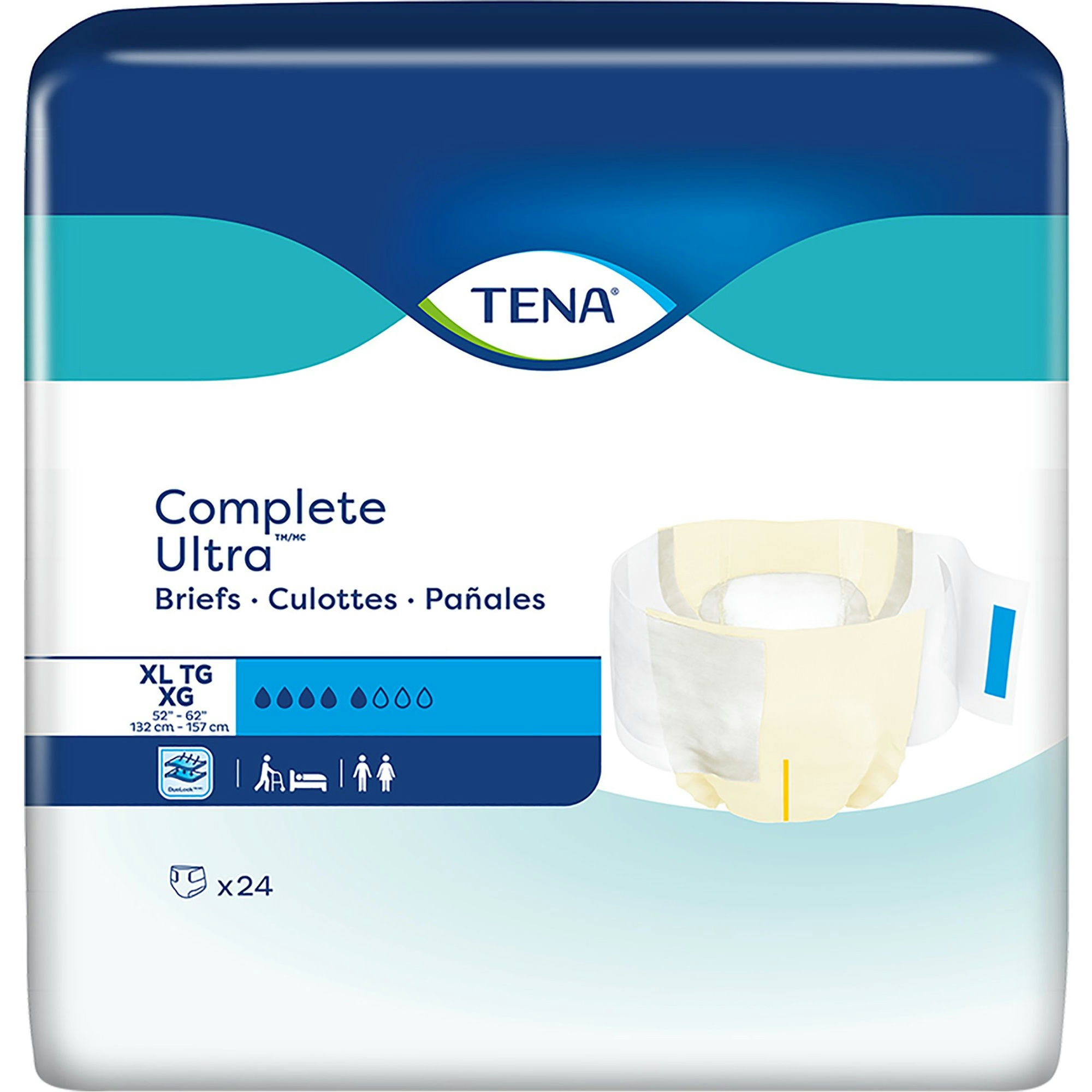 TENA Complete Ultra Unisex Adult Disposable Diaper, Moderate