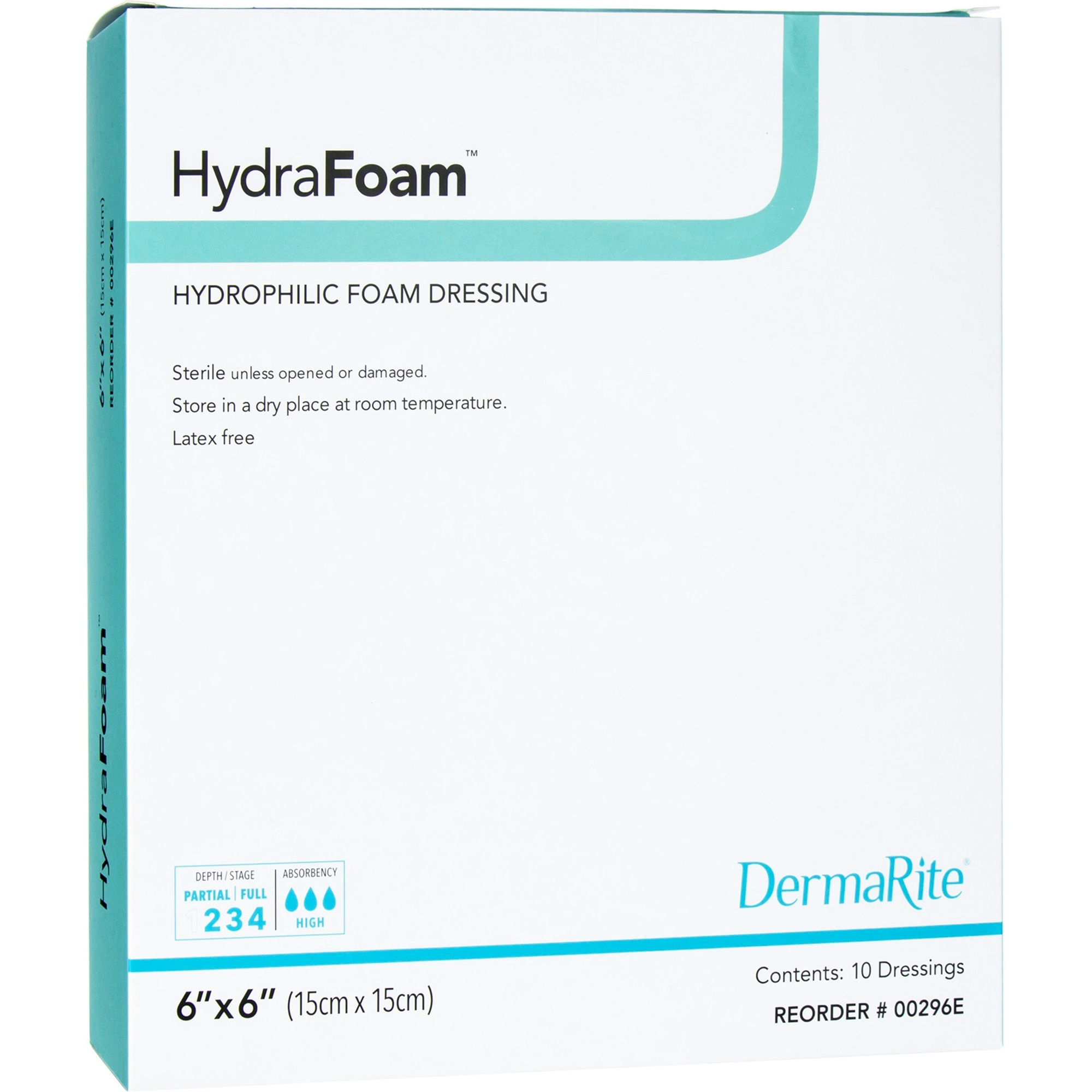 HydraFoam Nonadhesive Foam Dressing, 6 x 6 Inch HydraFoam Nonadhesive Foam Dressing, 6 x 6 Inch