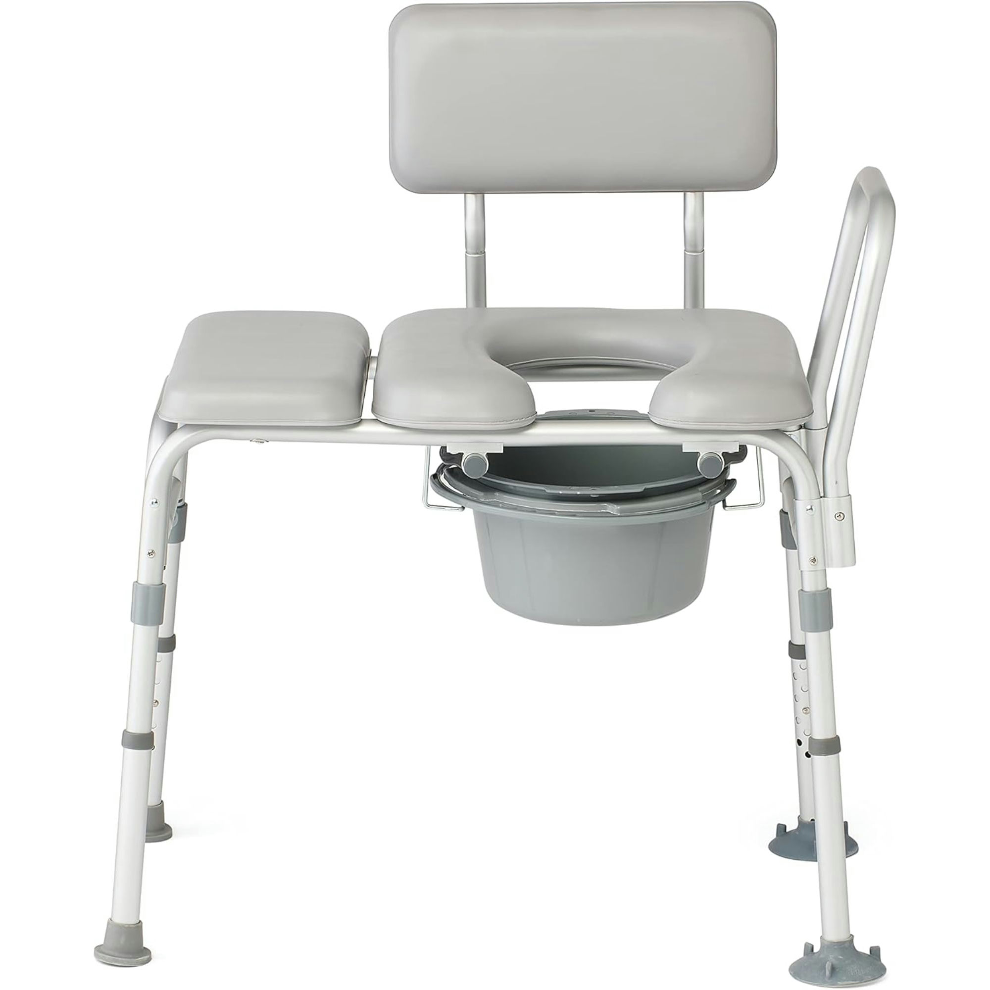 Transfer Bench Commode Medline Padded Combination Transfer Bench and Commode