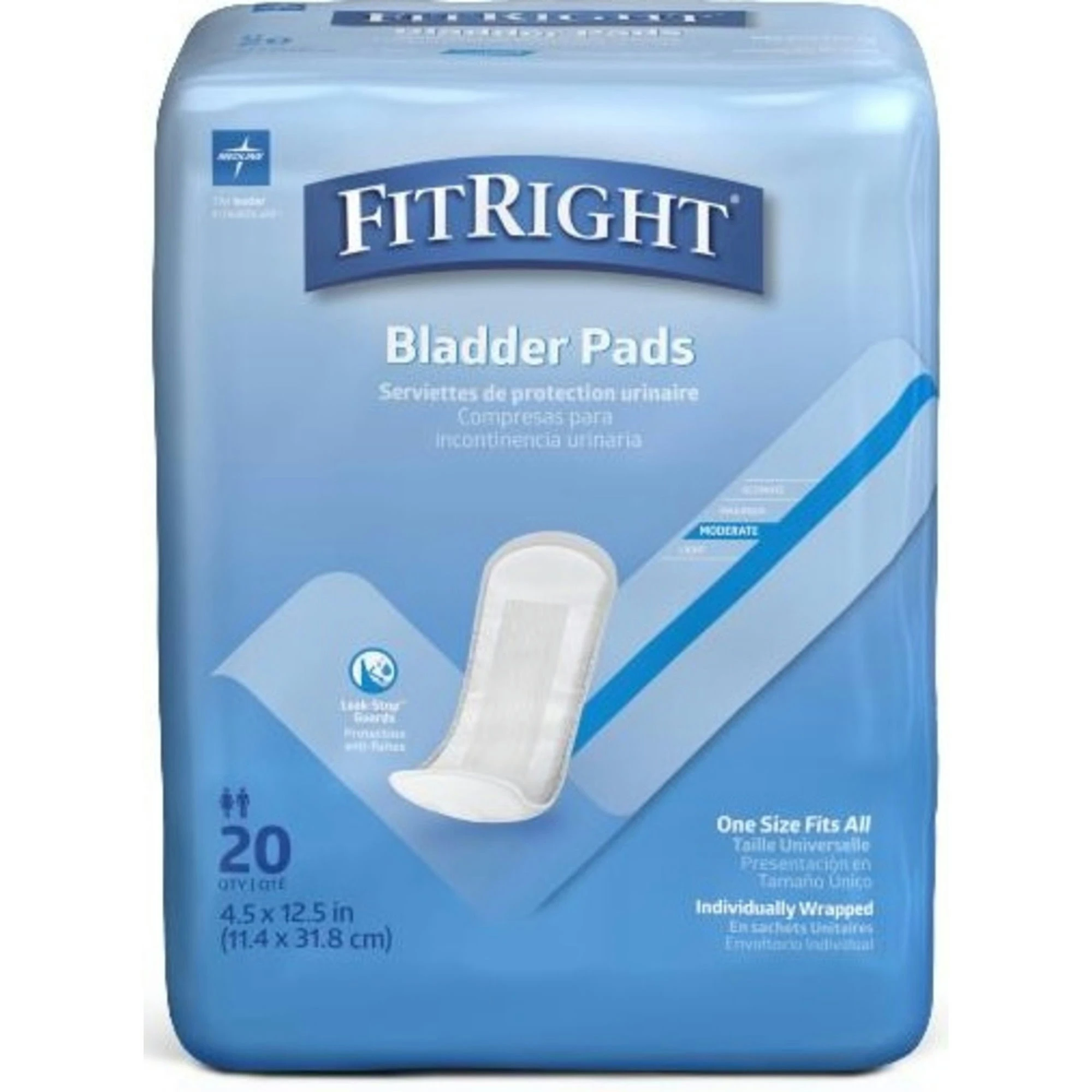Bladder Compatible FitRight Bladder Pads, Moderate Absorbency | Carewell