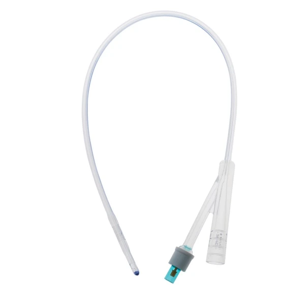 Straight Foley AMSure 2-Way Straight Tip Silicone Foley Catheter, 30 cc