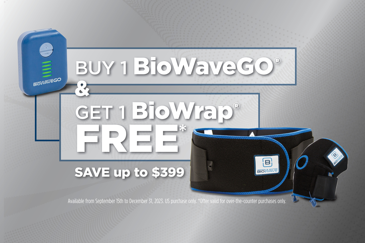 BioWaveGO Pain Relief Device for Back, Hip, Shoulder - Nerve Stimulator