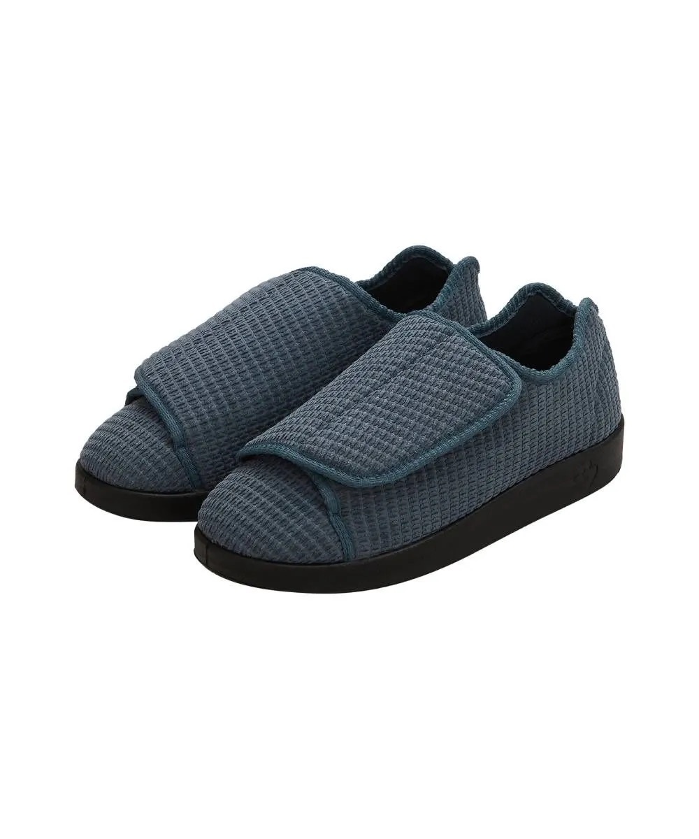 Silverts Men's Extra Extra Wide Easy Closure Slippers, Steel Carewell