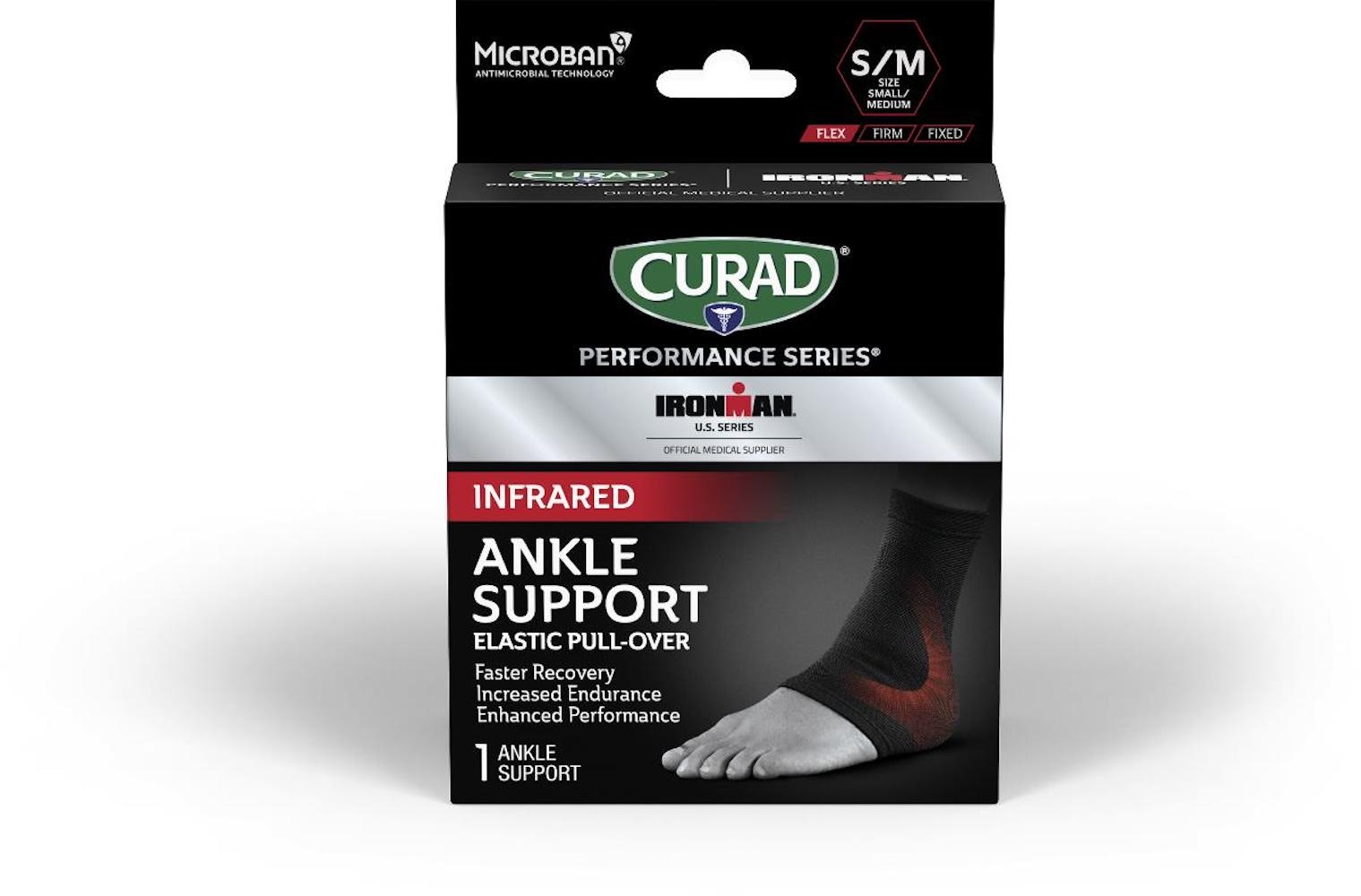 Curad Performance Series Ironman Infrared Ankle Support Elastic Pull ...