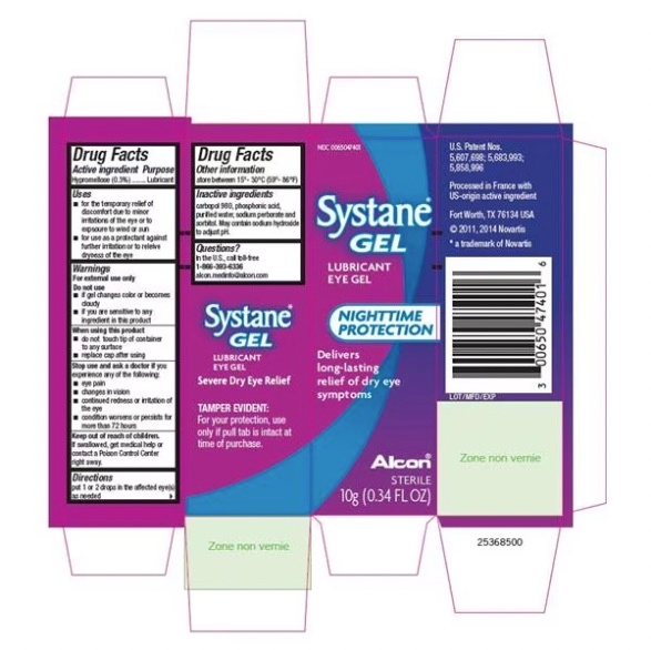 Systane Lubricant Eye Gel Nighttime Protection0.34 fl oz. (10g) - 1 Each Systane Lubricant Eye Gel Nighttime Protection0.34 fl oz. (10g) - 1 Each