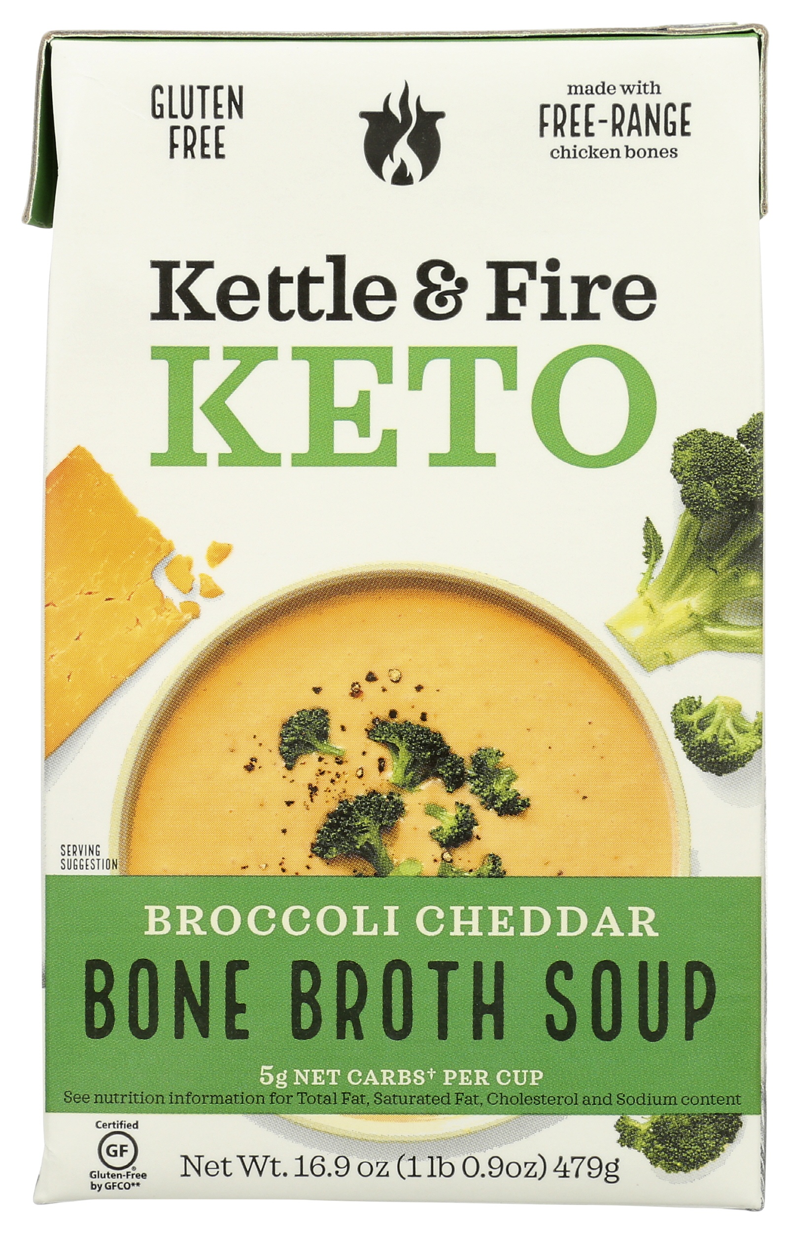 Kettle & Fire Keto Broccoli Cheddar Bone Broth Soup Carewell