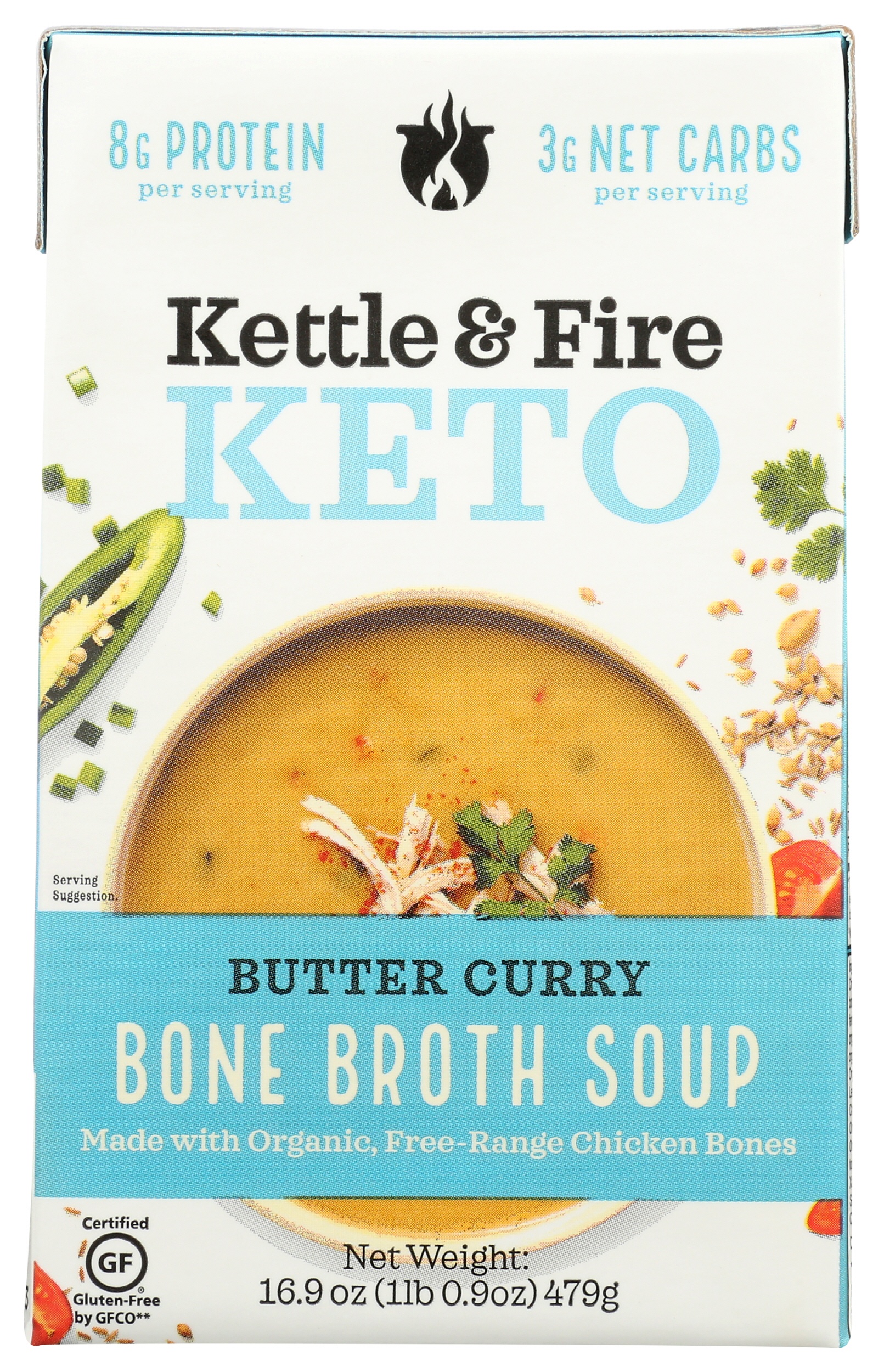 Kettle & Fire Keto Butter Curry Bone Broth Soup Carewell