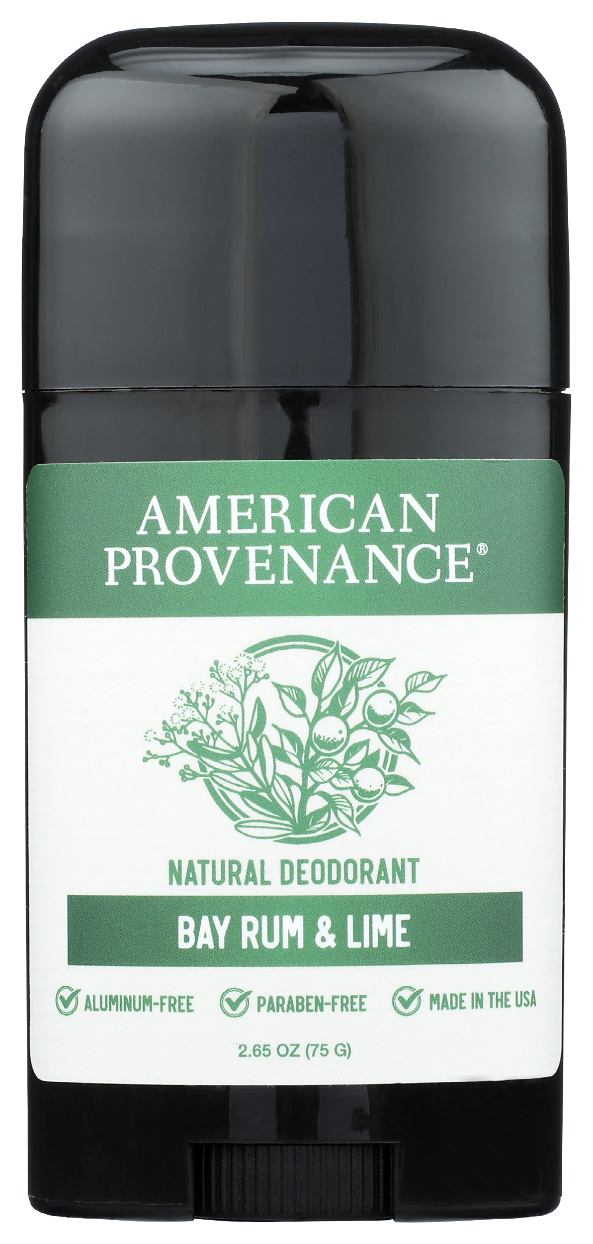 American Provenance Natural Deodorant, Bay Rum & Lime Scent Carewell