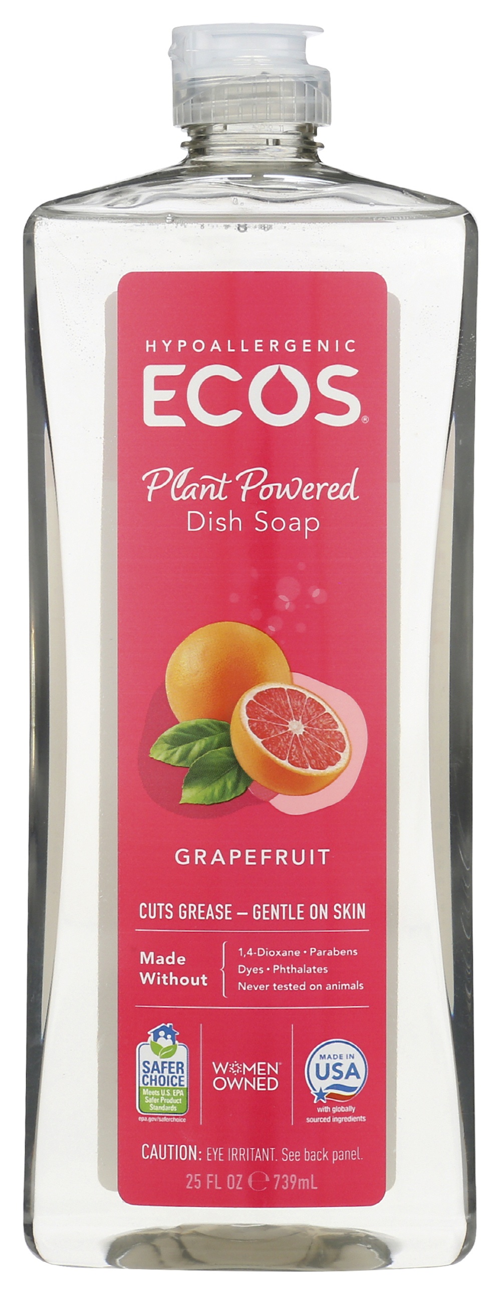 ECOS Plant Powered Dish Soap, Grapefruit Carewell