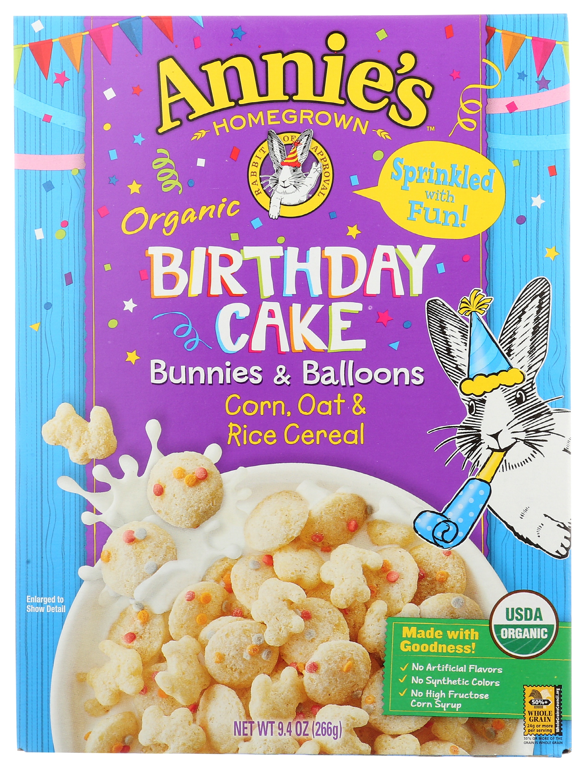 Annie's Homegrown Organic Birthday Cake Cereal | Carewell
