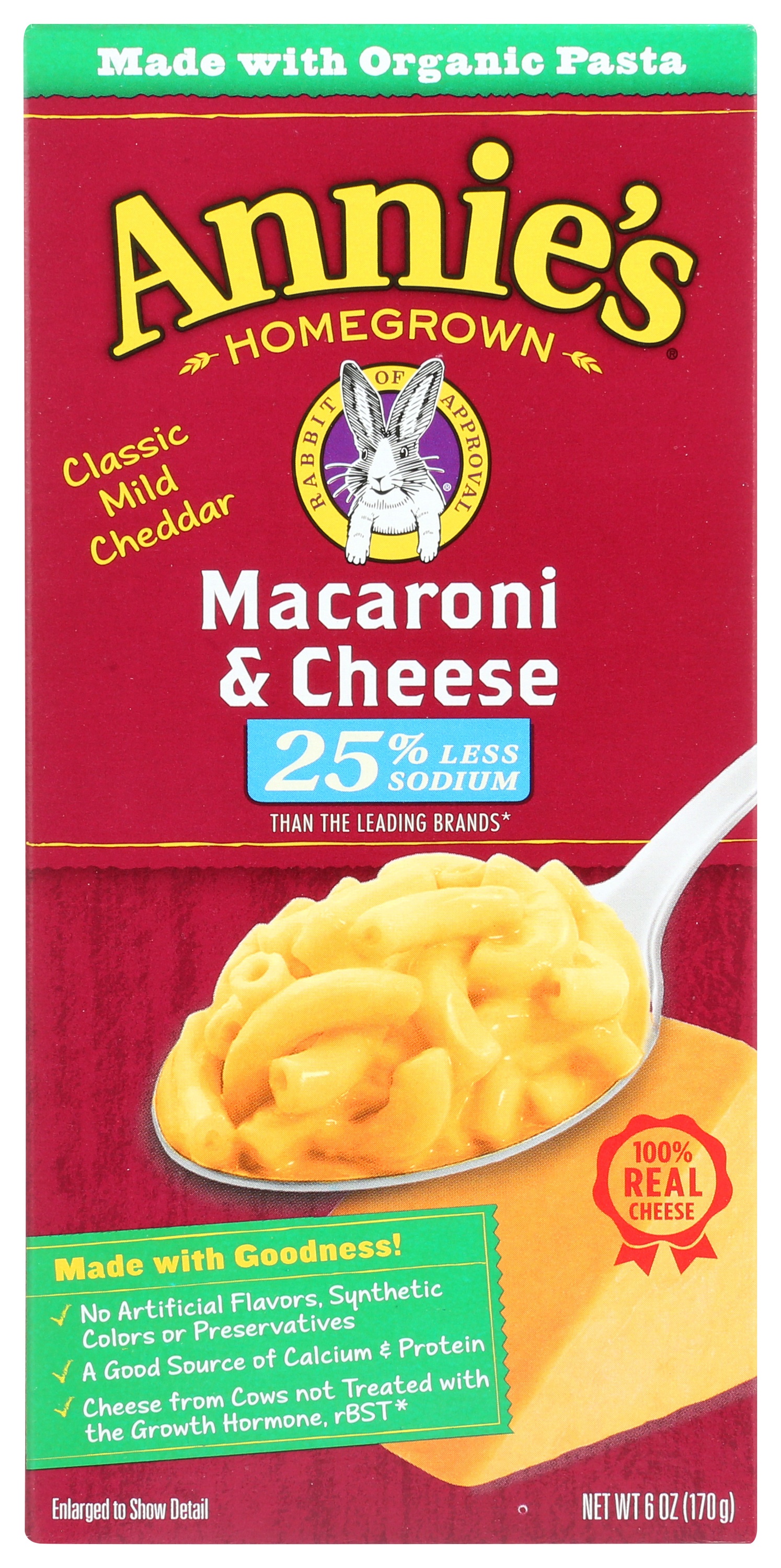 Annie's Homegrown Reduced Sodium Classic Mild Cheddar Mac & Cheese
