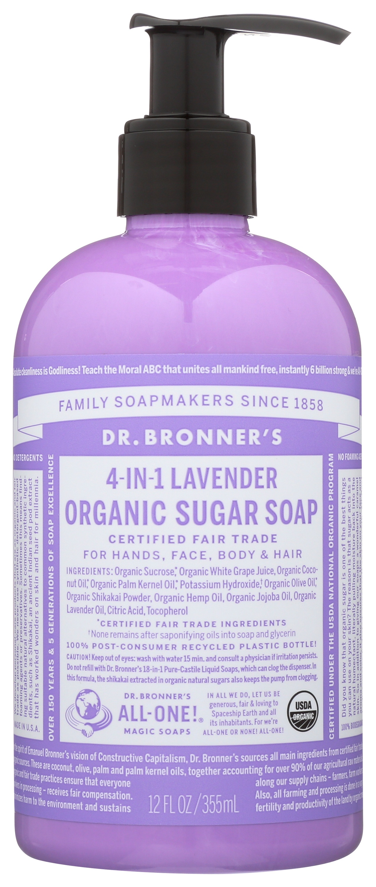 Dr. Bronner's Organic Sugar Soap Carewell