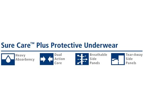 Cardinal Sure Care Disposable Protective Underwear, Heavy Absorbency - Large