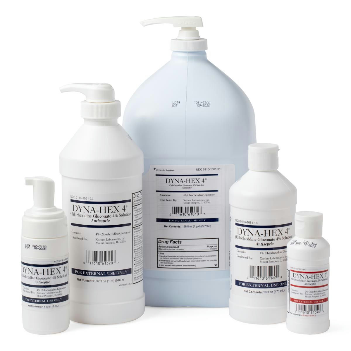 Xttrium Labs DynaHex4 Antiseptic Skin Cleanser, Liquid Bottle Carewell