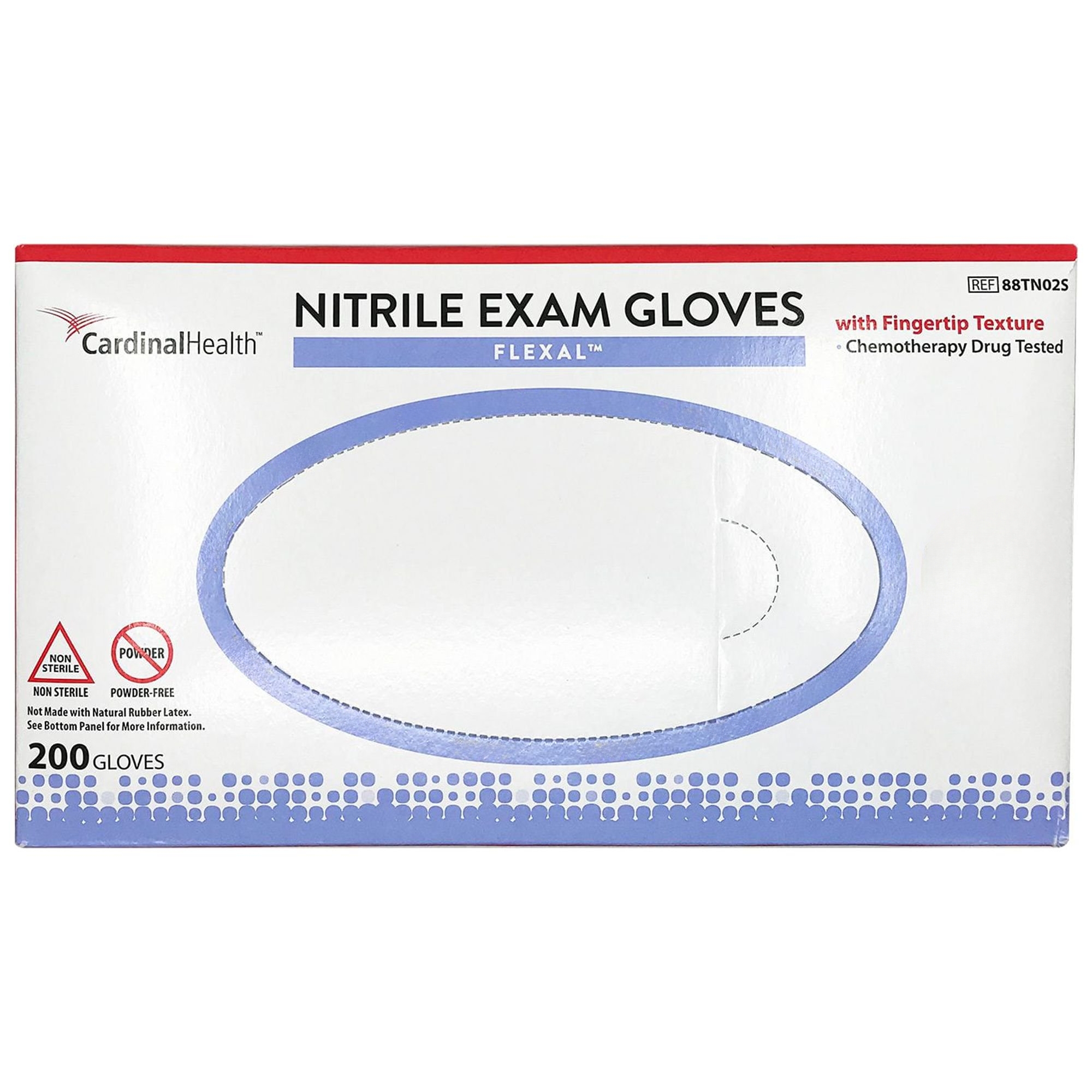Cardinal Health Flexal Nitrile Exam Gloves, Powder-Free