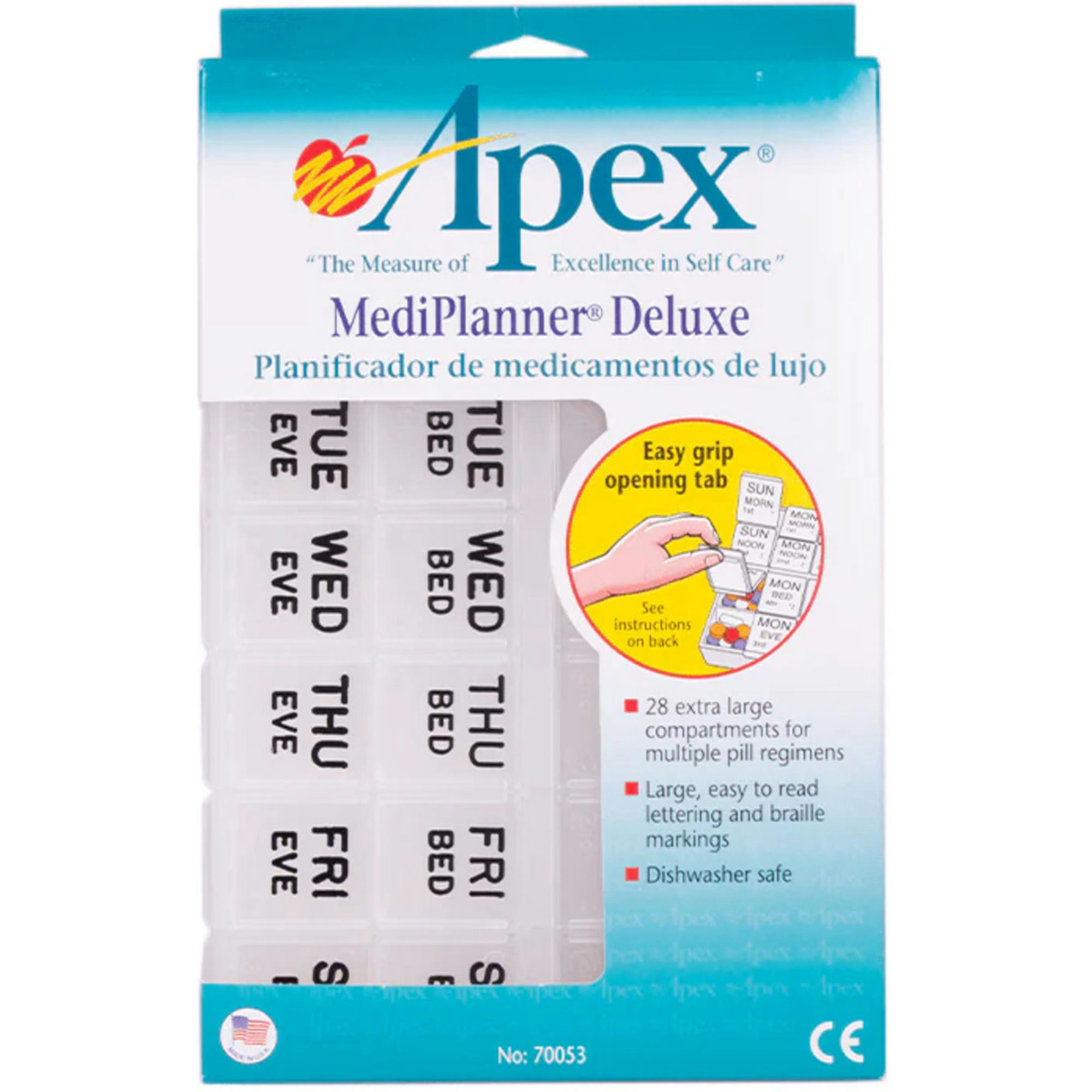 Apex MediPlanner Deluxe Pill Organizer | Shop at Carewell
