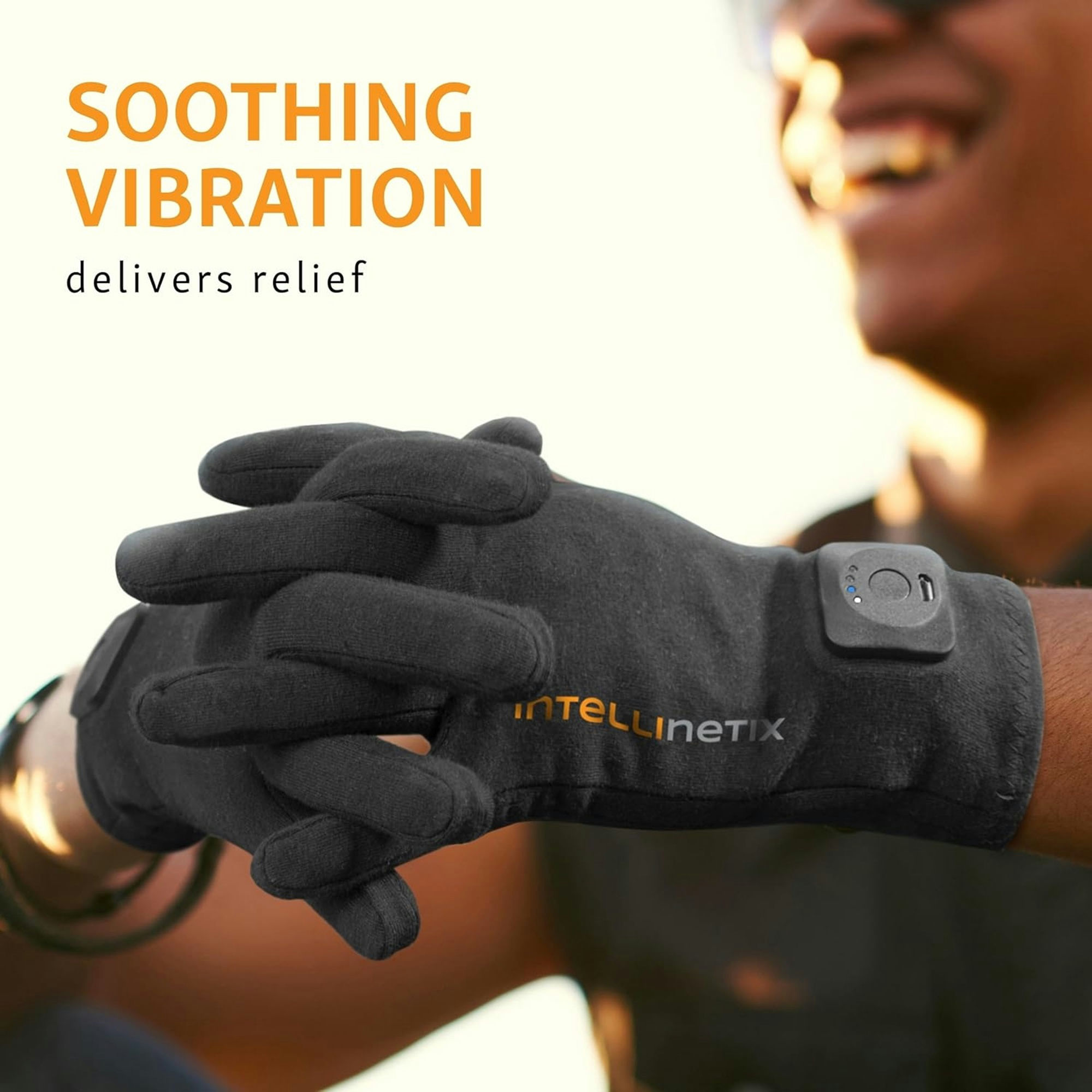 intellinetix wearable vibration therapy gloves Intellinetix Vibration Therapy Glove for Arthritis and Pain Relief