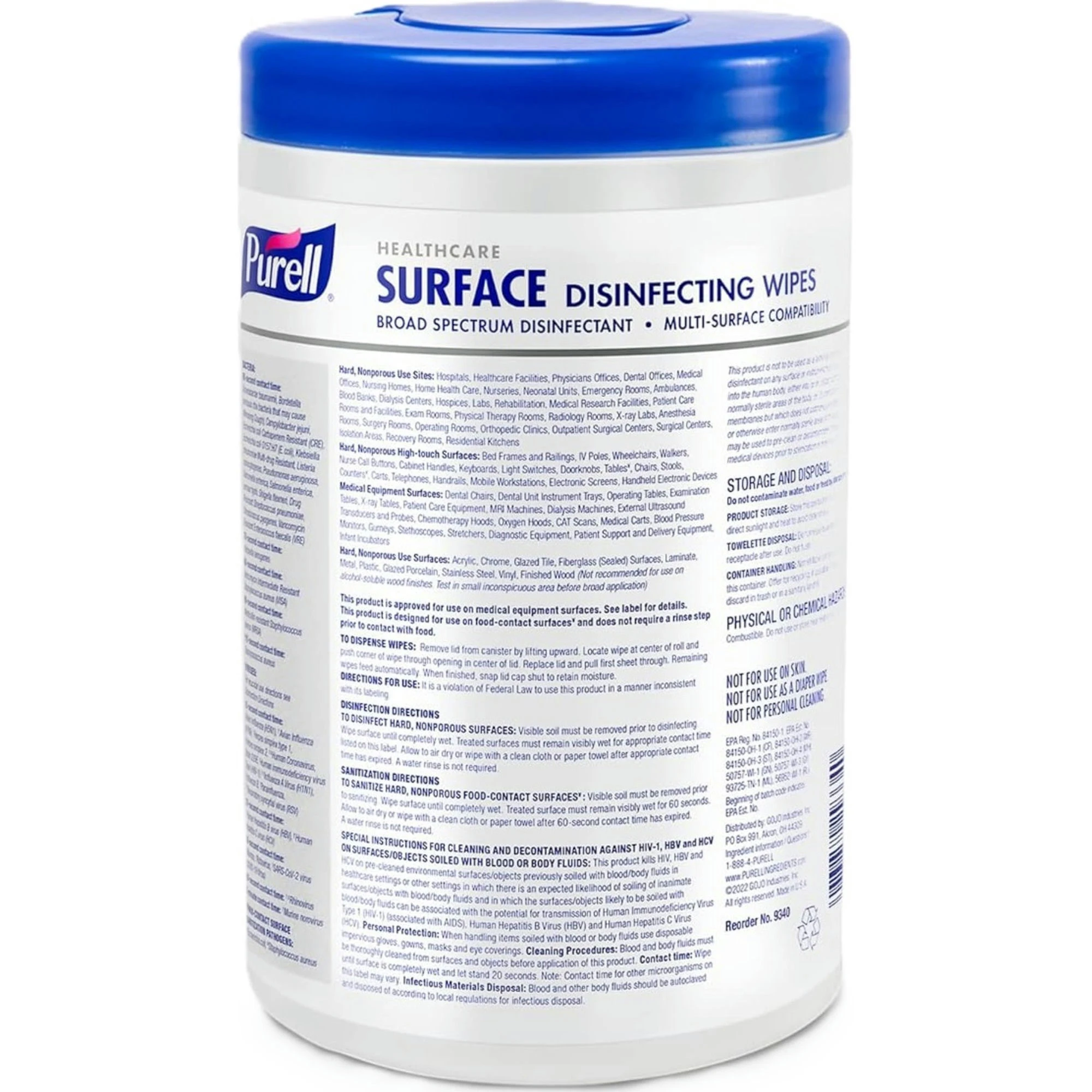 Purell Healthcare Surface Disinfectant Wipes | Carewell