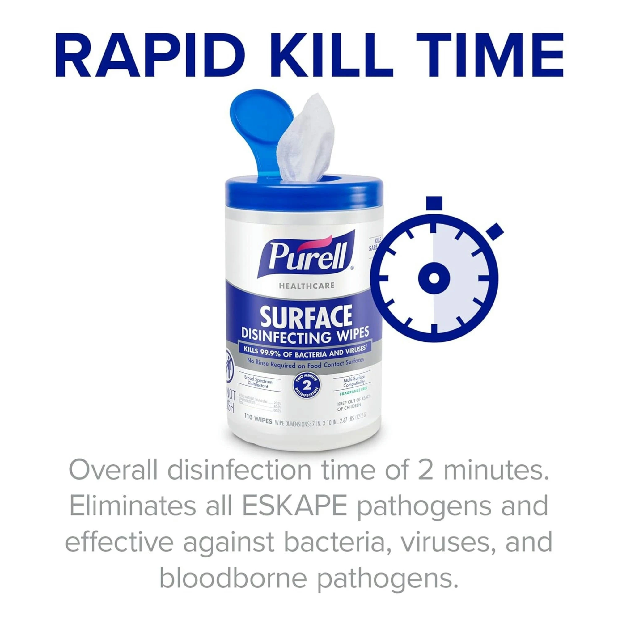 Purell Healthcare Surface Disinfectant Wipes | Carewell