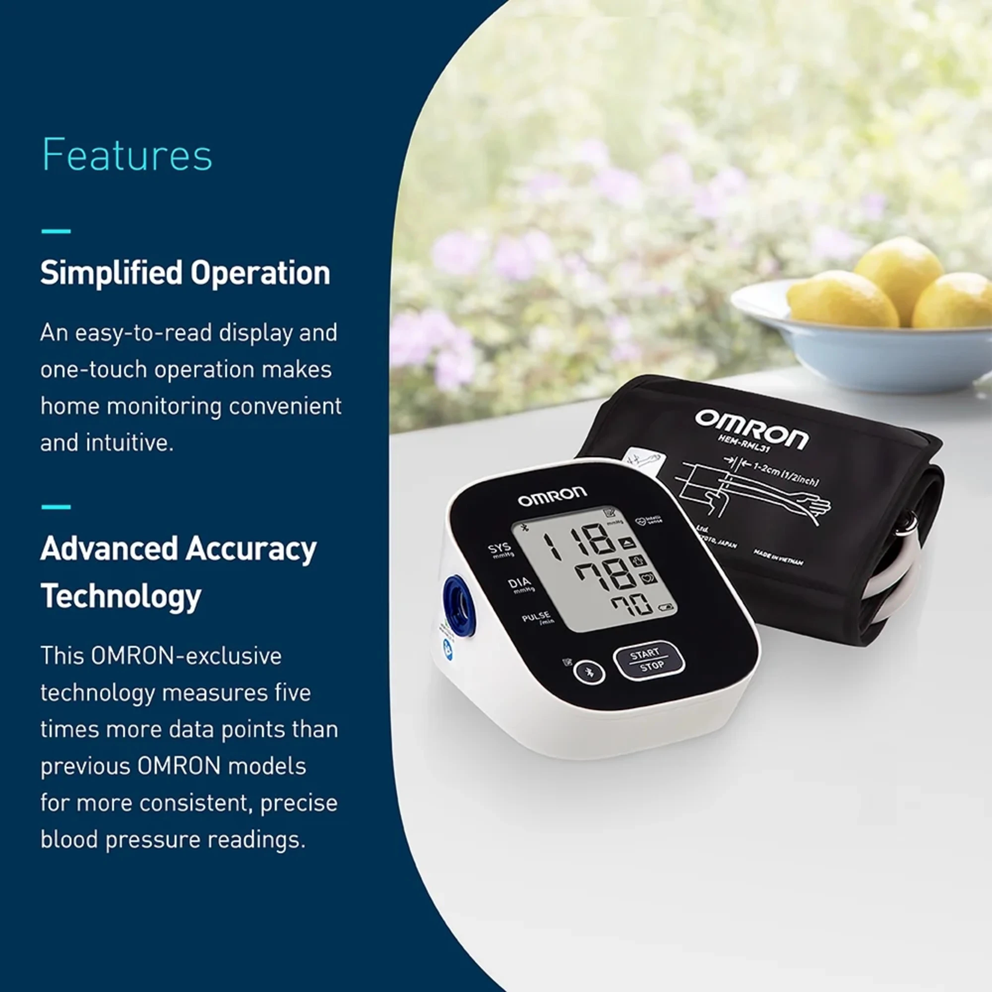 OMRON 3-Series Upper Arm Blood Pressure Monitor | Carewell