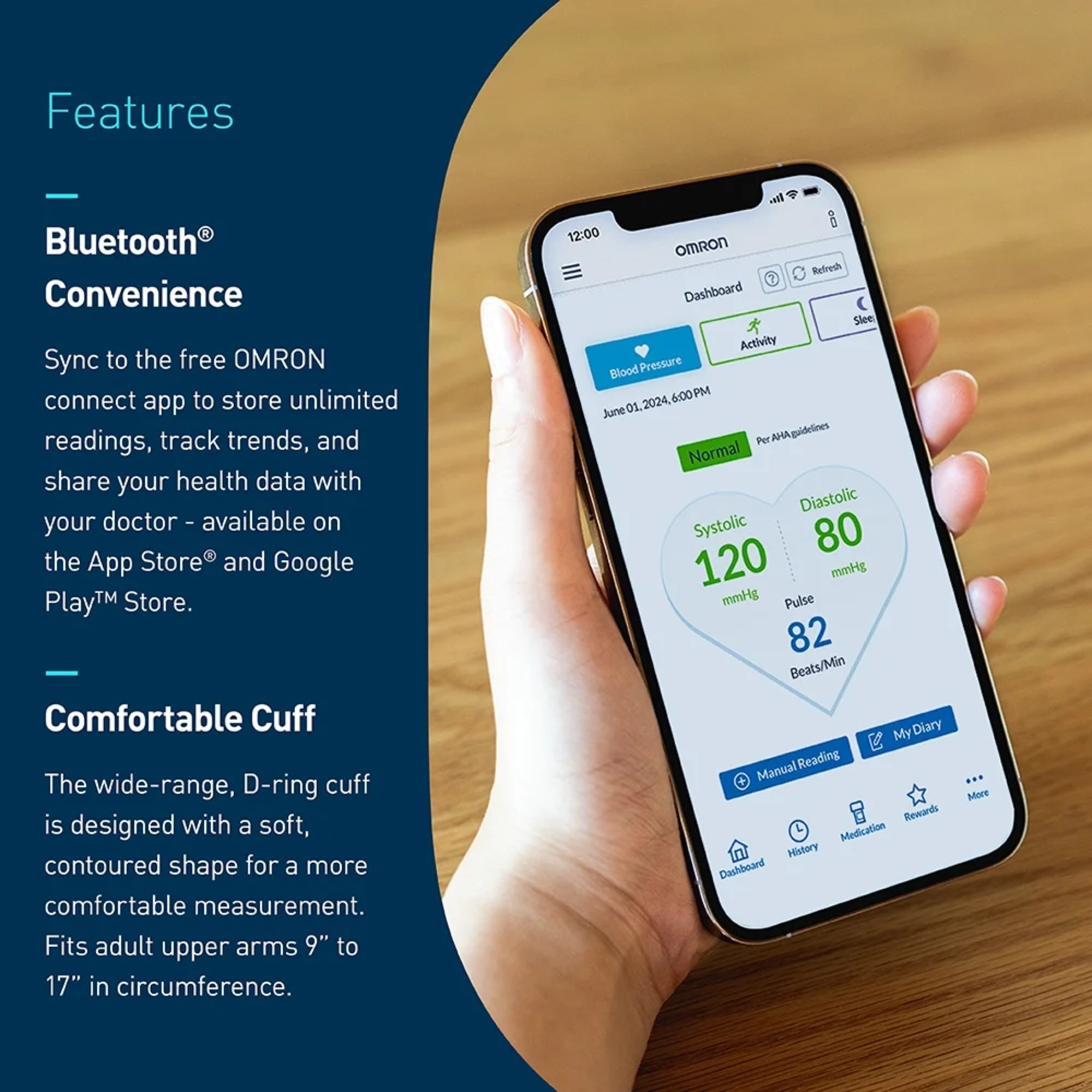 OMRON 3-Series Upper Arm Blood Pressure Monitor | Carewell