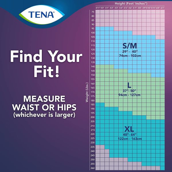 Tena Super Plus Heavy Protective Underwear for Women XL 48”-64” - Pack of  14