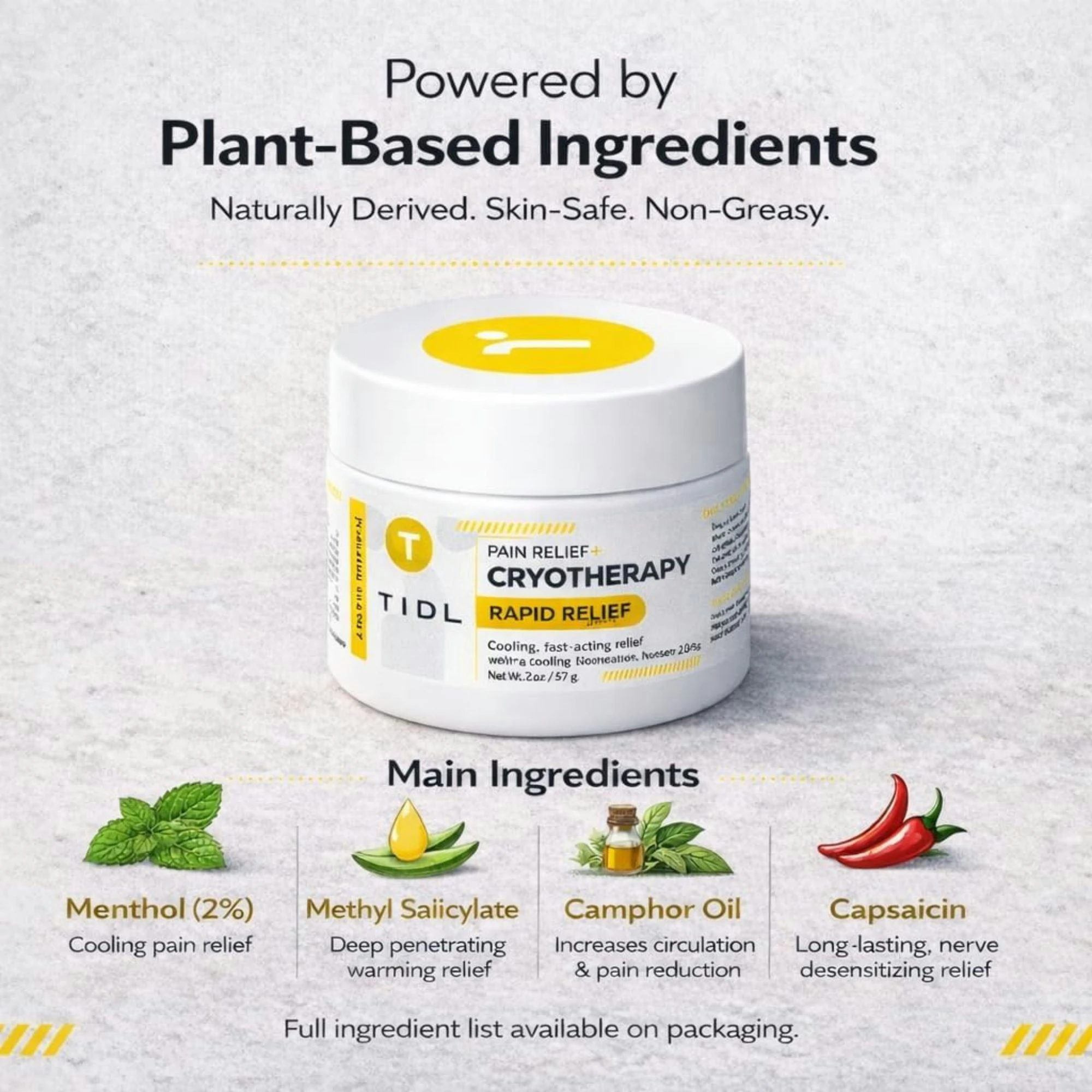 TIDL Cryotherapy Pain Relief Joint and Muscle Cream