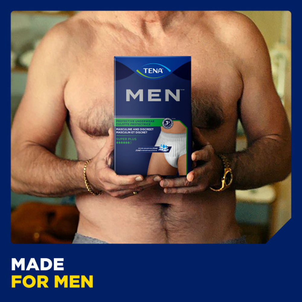 TENA Men Protective Underwear Super Plus, S/M (64 Count)