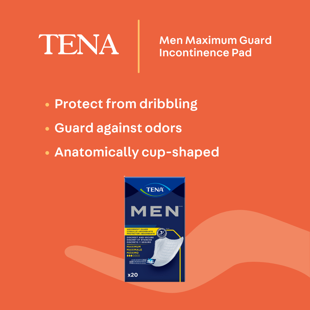 TENA MEN Protective Guards: Incontinence Pads For Men 1 Pack and 3 Packs -  TENA