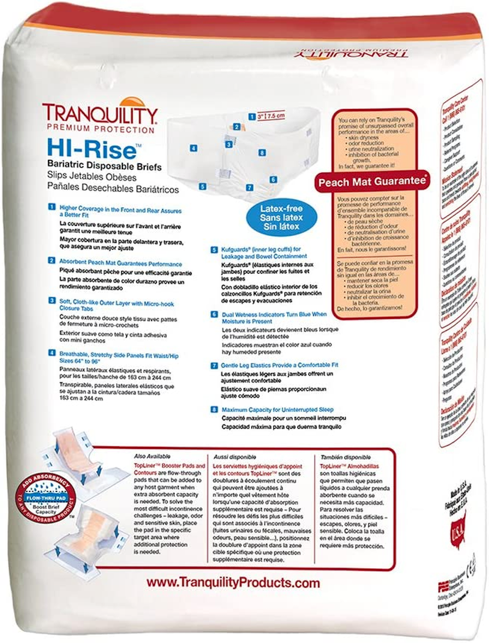 Bariatric Briefs - Tranquility Hi-Rise Bariatric Disposable Brief